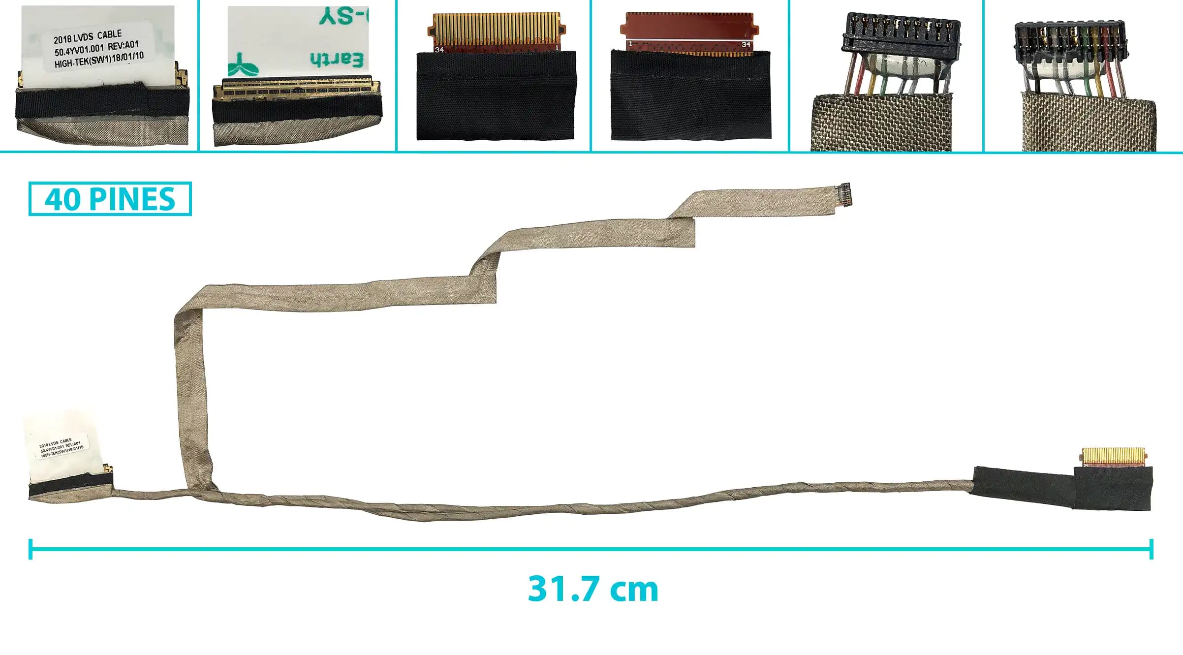 FLEX DE VIDEO HP 430 G1 50.4YV01.001 LVDS LCD — imagen 1