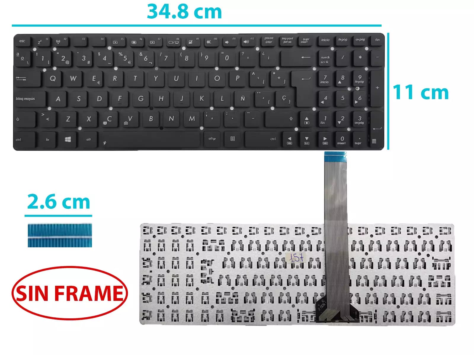 TECLADO ASUS X350 SIN FRAME SP — imagen 1