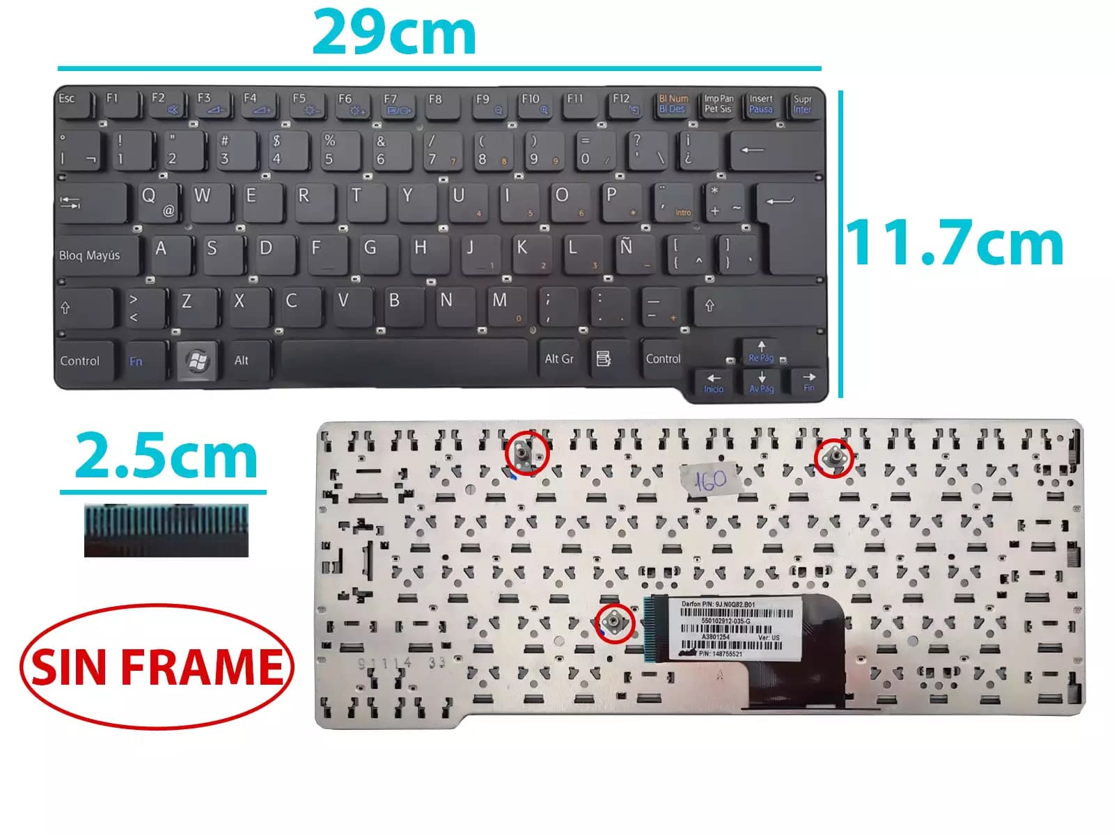 TECLADO DELL N4110 N5050 — imagen 1