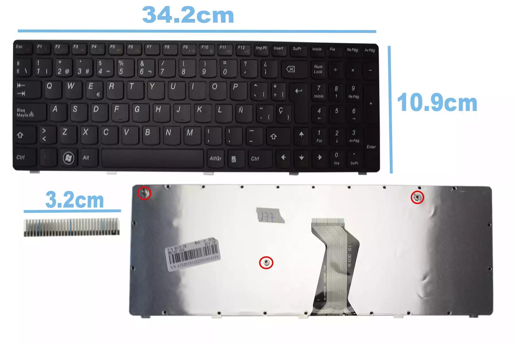 TECLADO LENOVO G570 SP — imagen 1