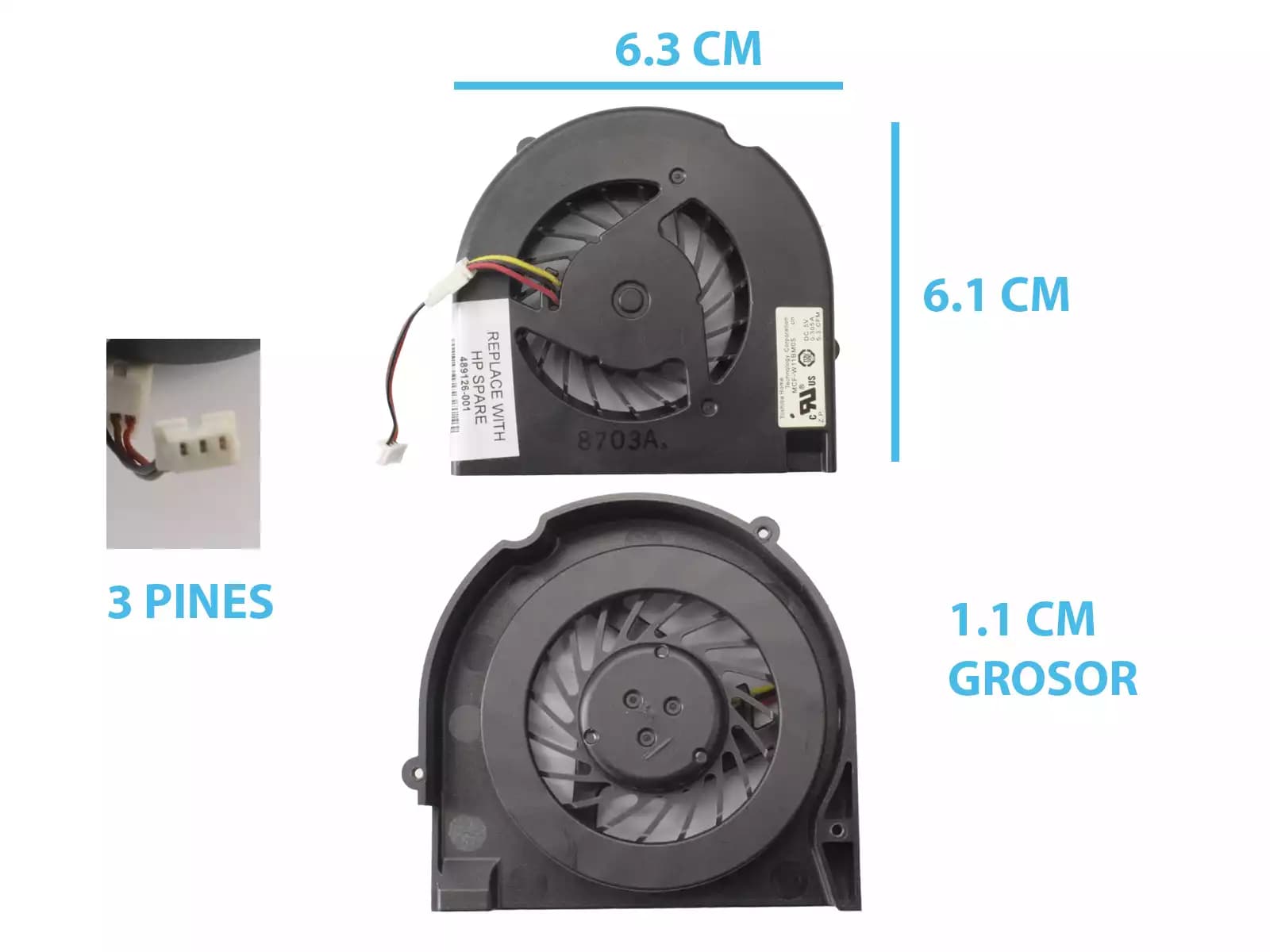 COOLER HP CQ60 CQ50 CQ70 G50 G60 G70 AMD (CIRCULAR) — imagen 1