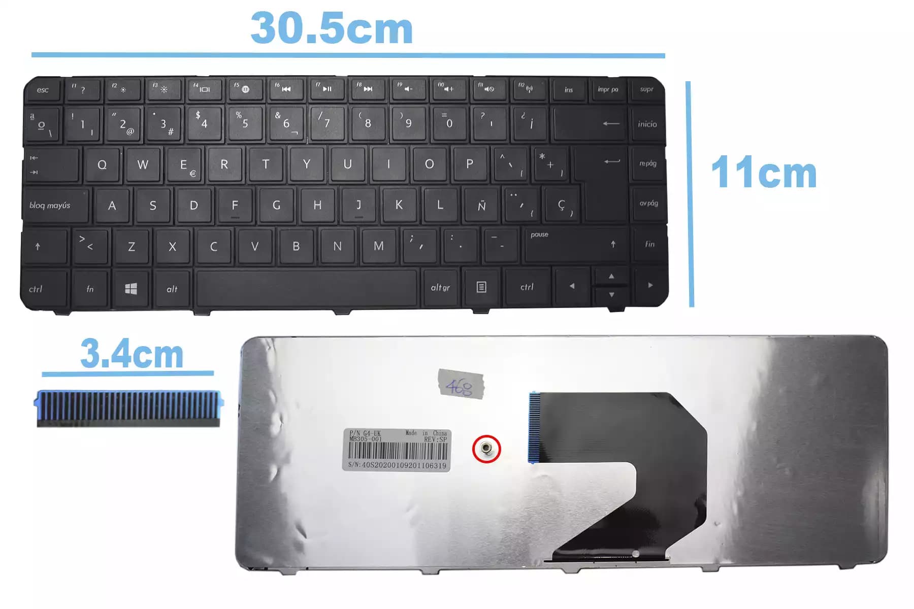 TECLADO HP G4-1000 / CQ43 SP — imagen 1