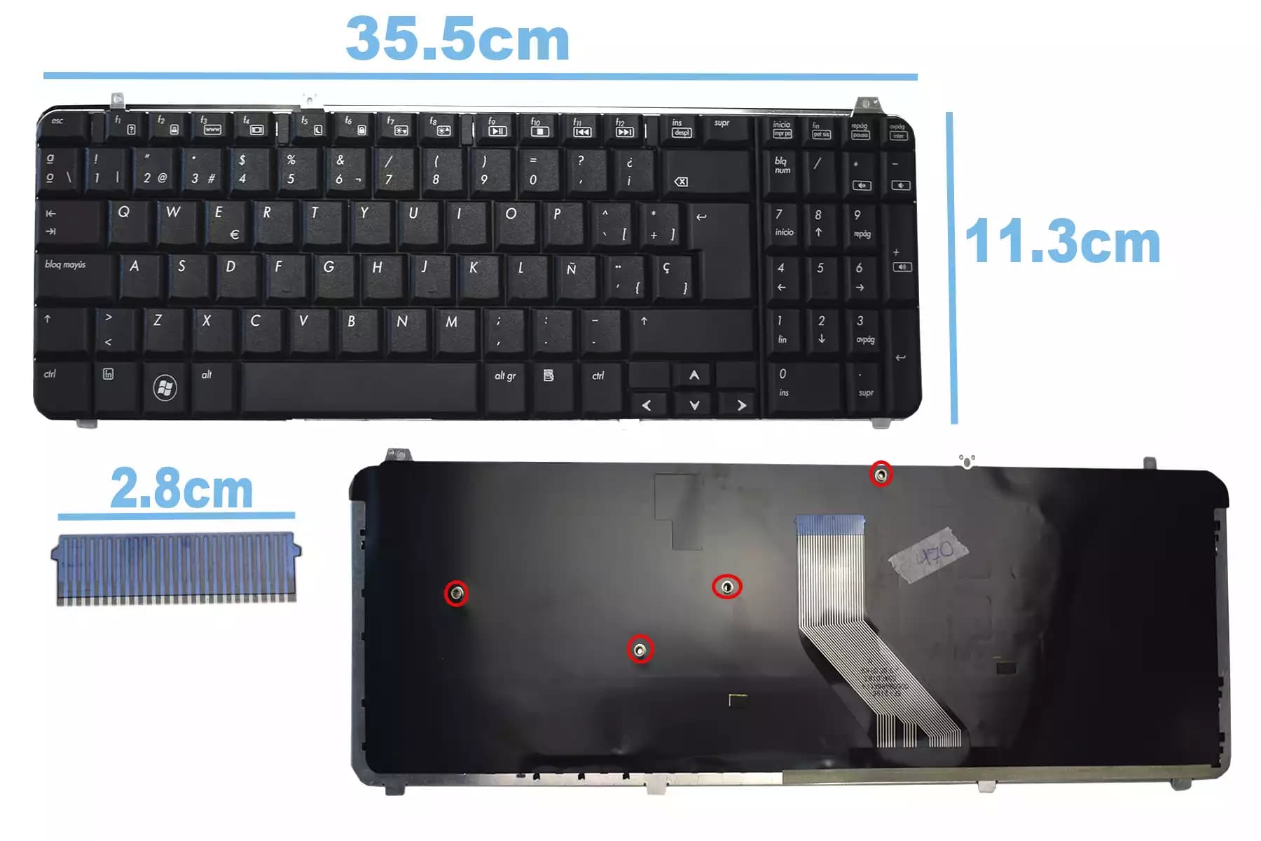 TECLADO HP DV6-1000 SP — imagen 1