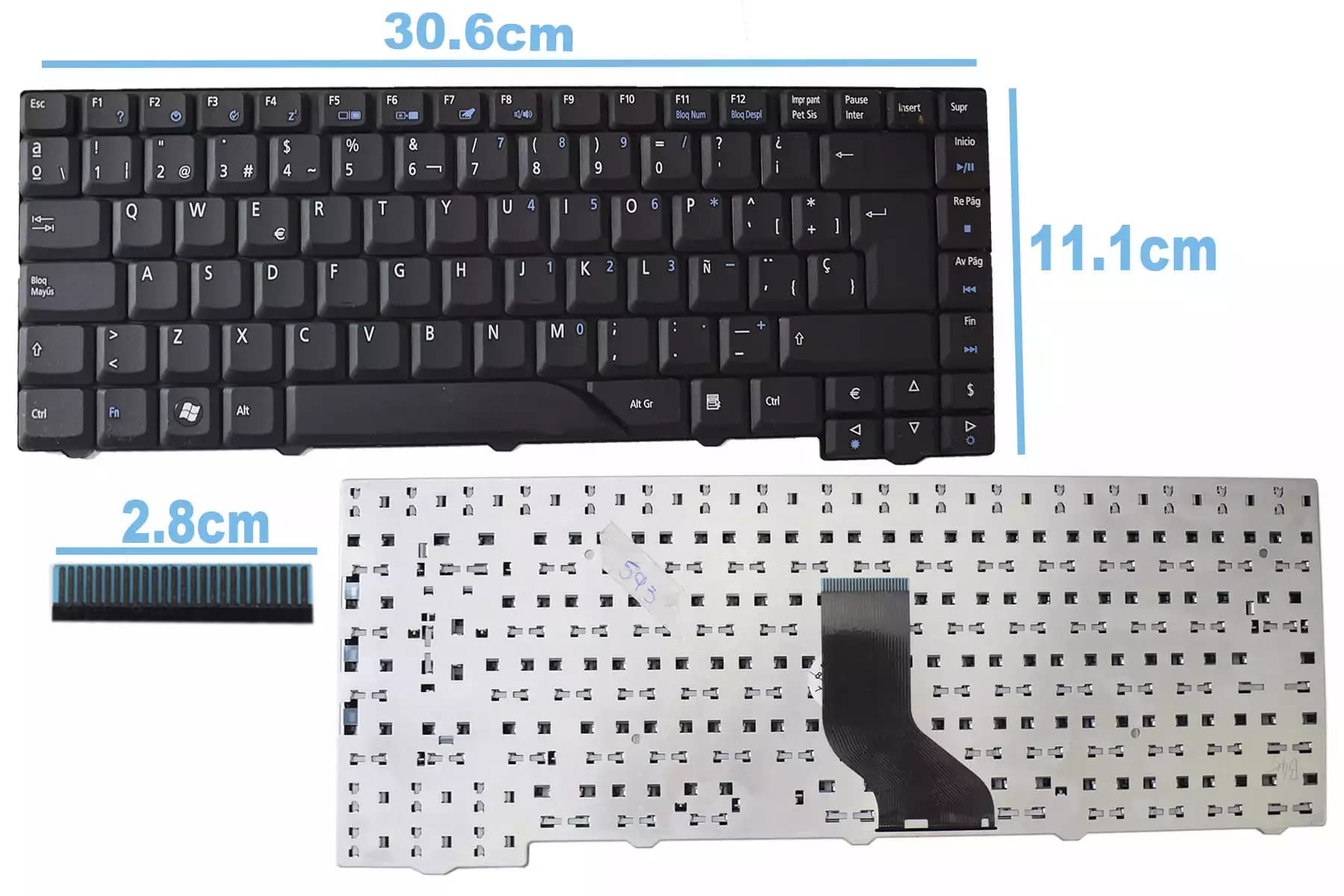 TECLADO ACER 4710 NEGRO SP — imagen 1