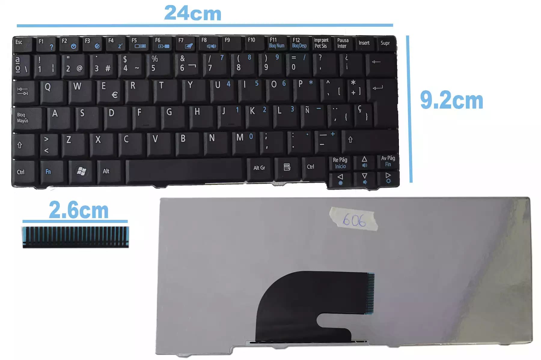 TECLADO ACER D250 ZG5 ZG8 531h D250 Kav60 KAV10 SP — imagen 1