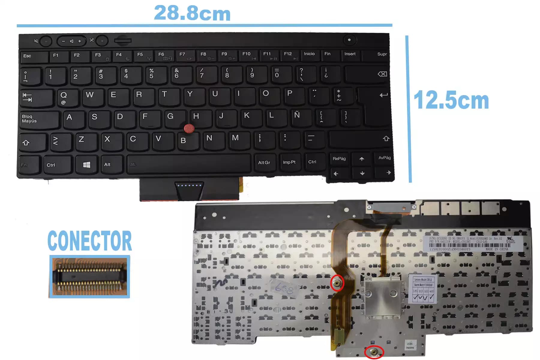 TECLADO LENOVO T430 L430 SP — imagen 1