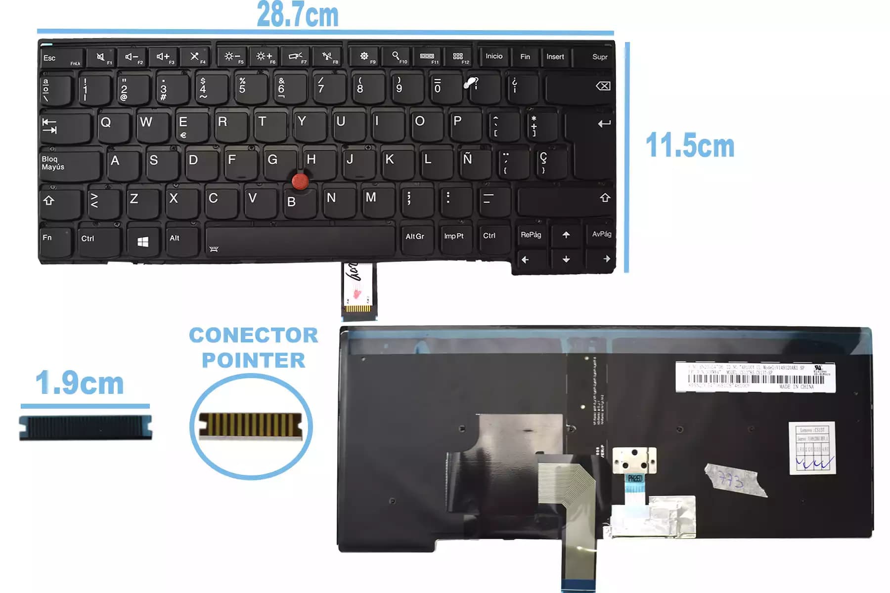 TECLADO LENOVO T440 L460 SIN BACKLIT SP — imagen 1