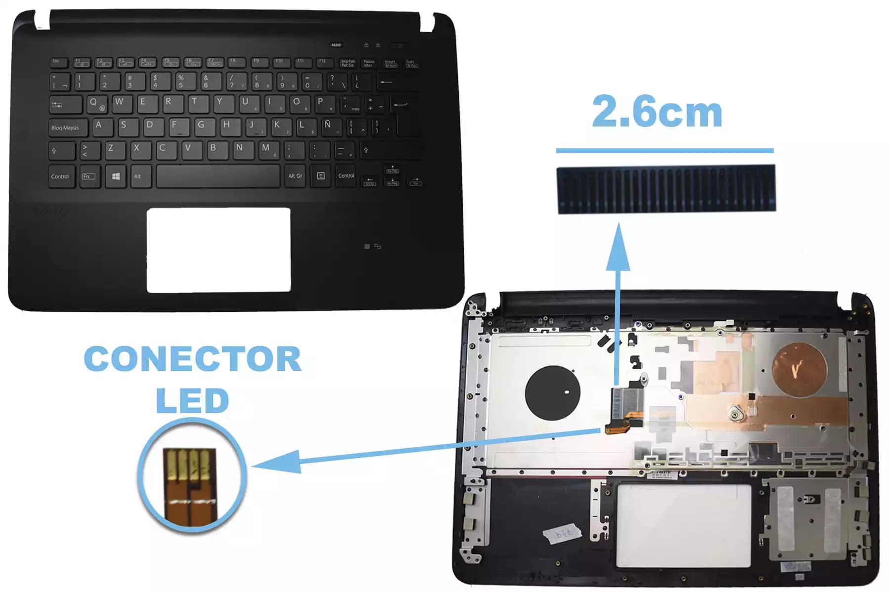 TECLADO SONY SVF142 CON C COVERTOR Y BACKLIGTH LA — imagen 1