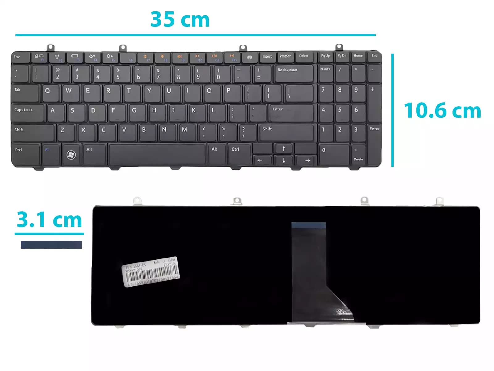 TECLADO DELL 1564 US — imagen 1