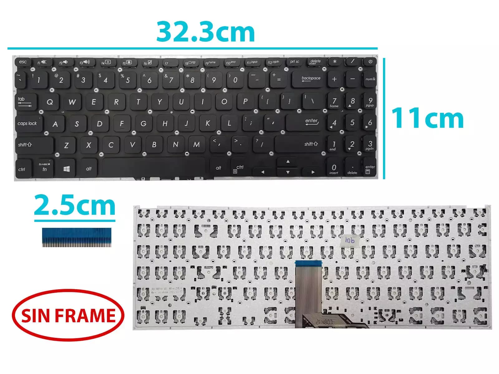 TECLADO HP CQ10 MINI 110-3000 CONECTOR PEQUEÑO (32 PINES) SP — imagen 1
