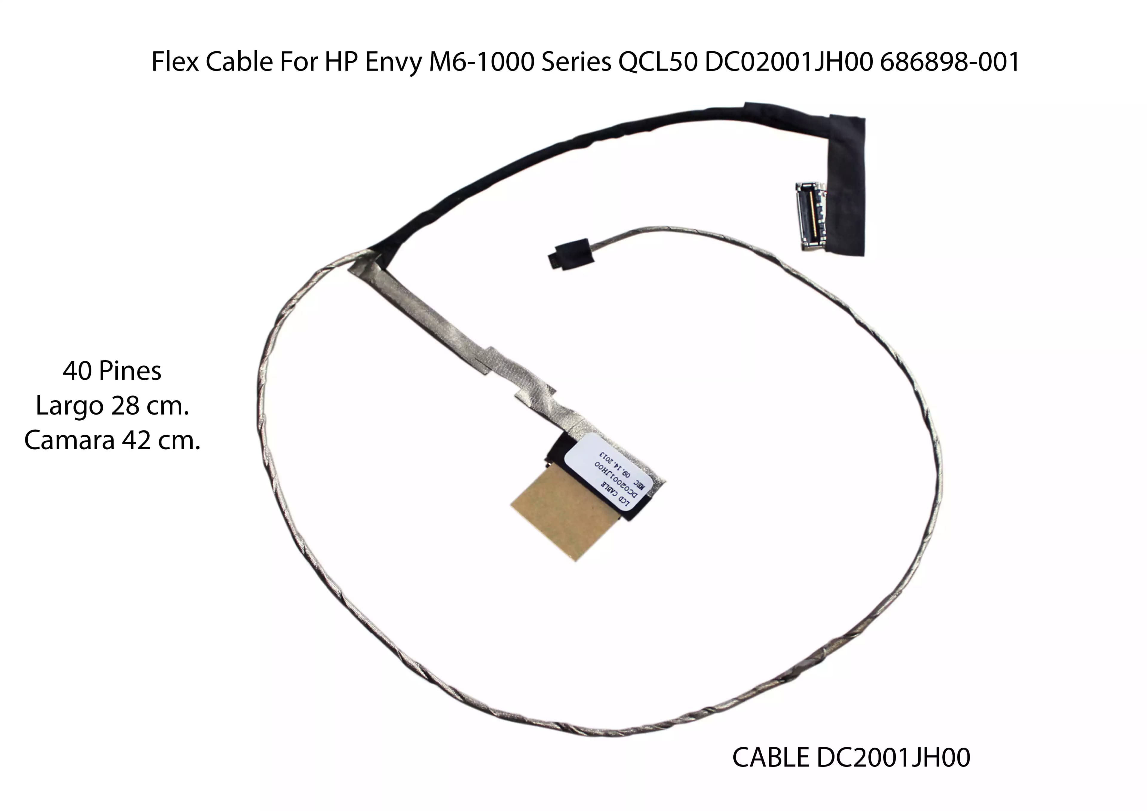 FLEX DE VIDEO HP M6-1000 SERIES QCL50 686898-001 DC02001JH00 — imagen 2
