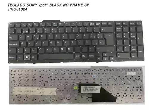 TECLADO SONY VPCF1 NEGRO SIN FRAME SP — imagen 1