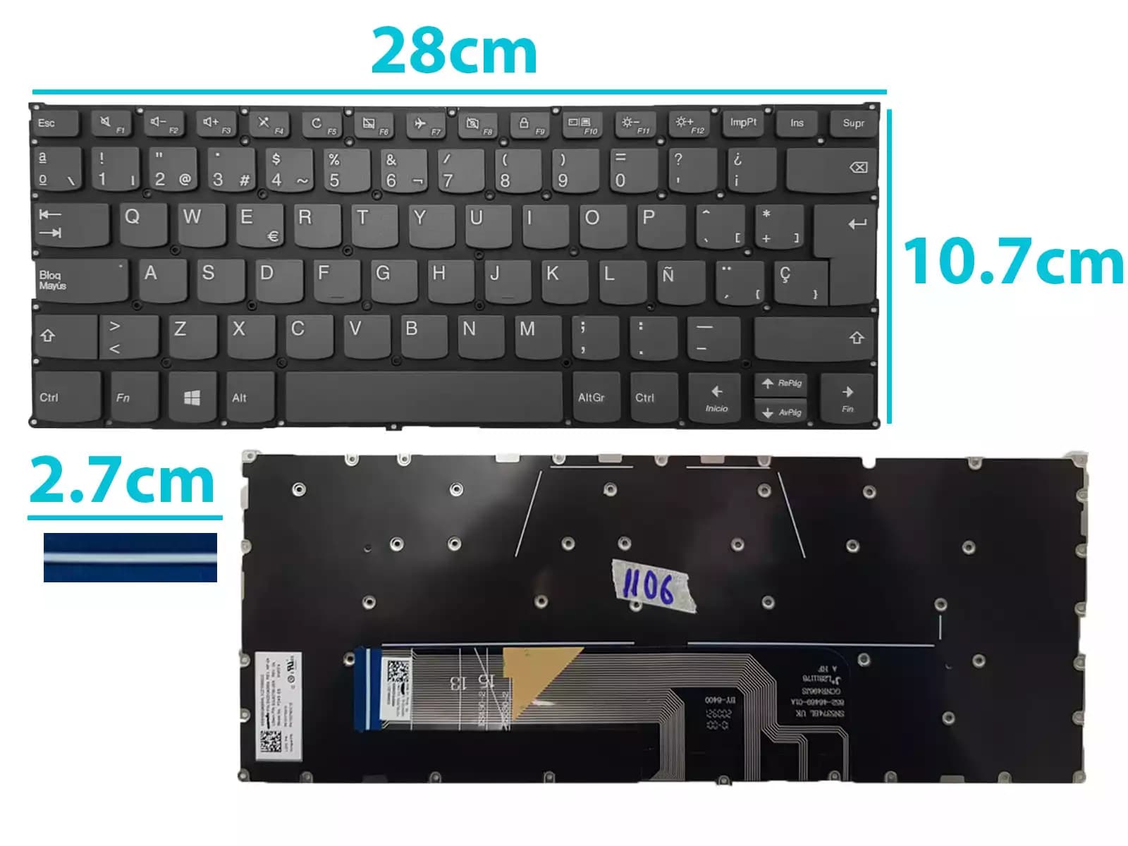 TECLADO HP DV7-2000 NO FRAME SP — imagen 1