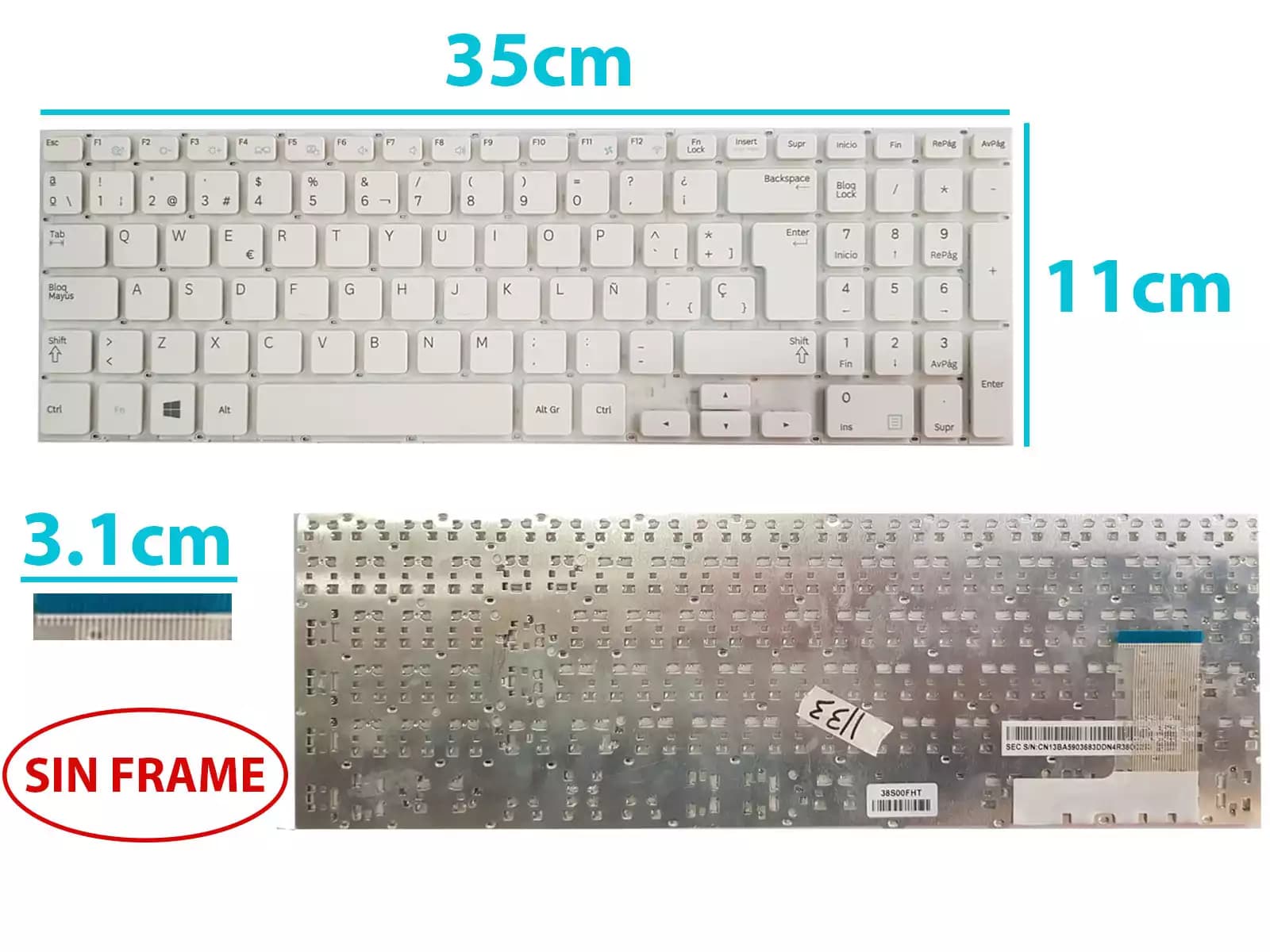 TECLADO SAMSUNG R440 SIN FRAME SP — imagen 1