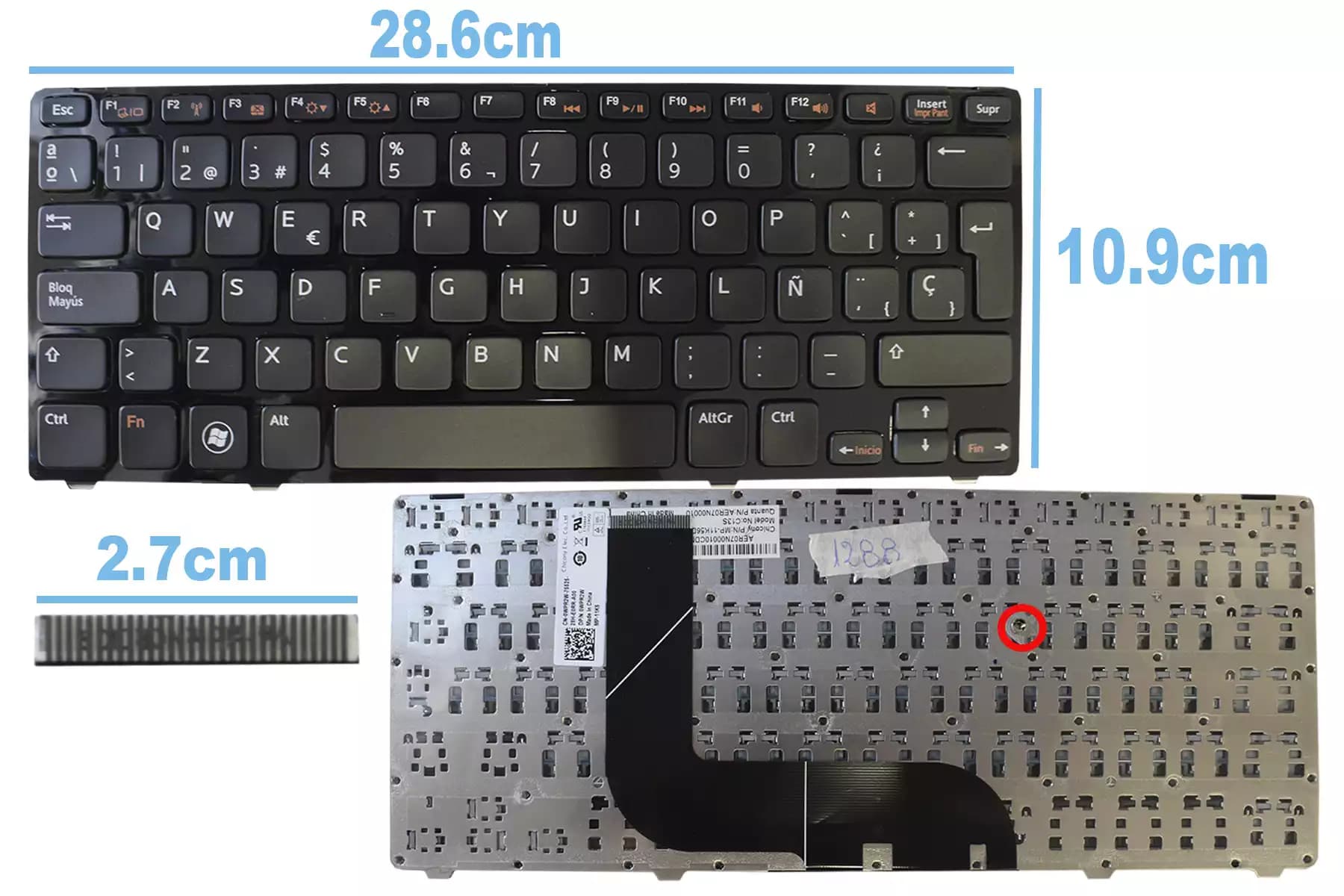 TECLADO DELL 14Z-5423 SP — imagen 1