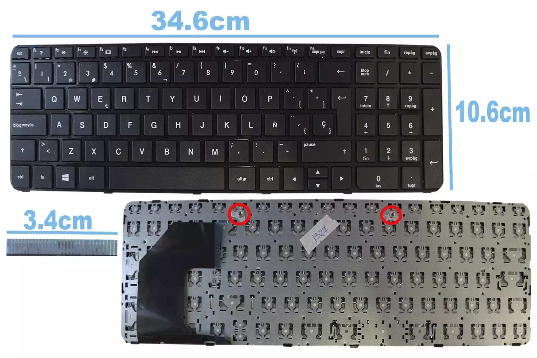 TECLADO HP 15-B129WM SP — imagen 1