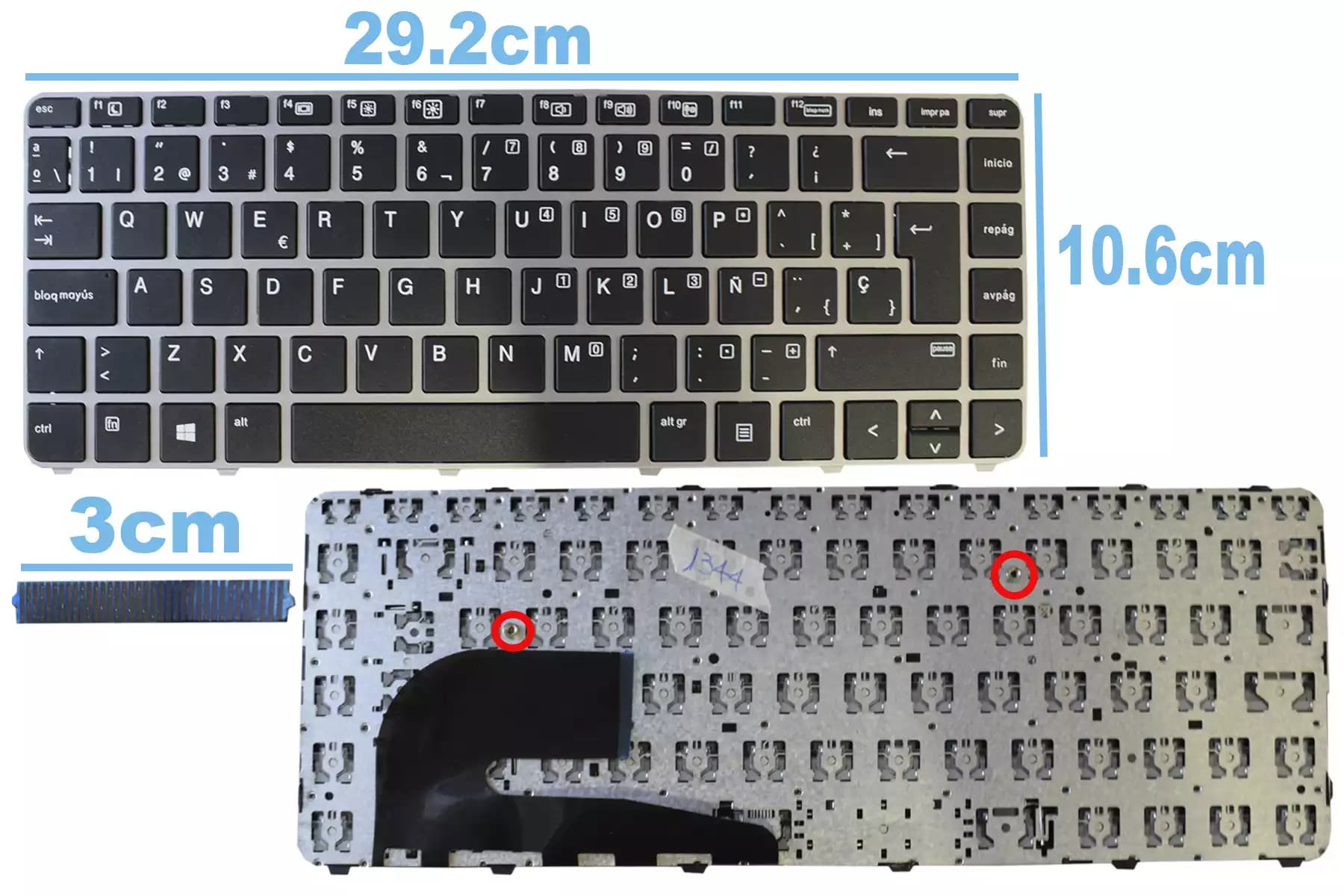 TECLADO HP 840 G3 SIN POINTER SP — imagen 1