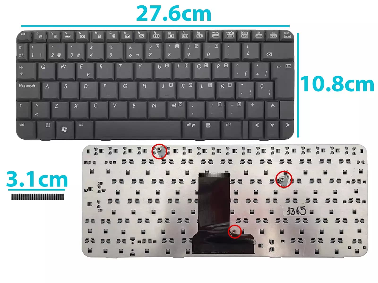 TECLADO HP 15 Q002 LA — imagen 1