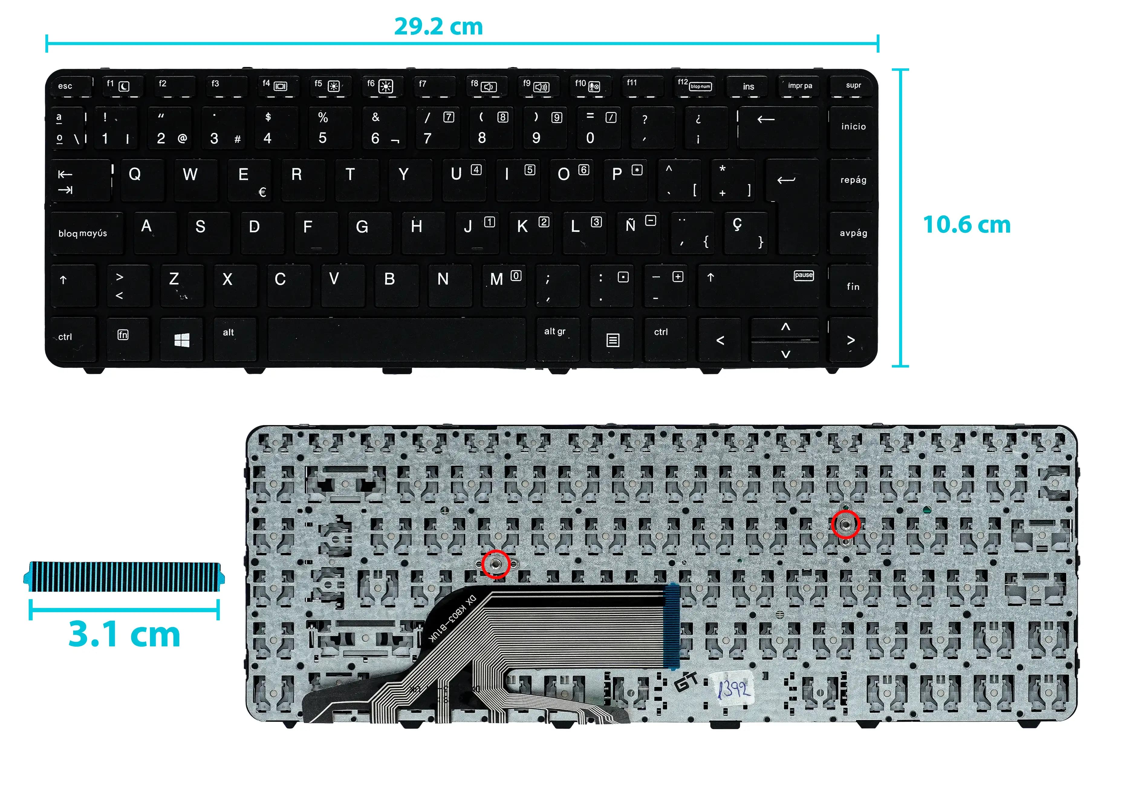 TECLADO HP 430 G3 440 G3 445 G3 440 G4 645 G2 811839-161 SG-80520-74A LA — imagen 1
