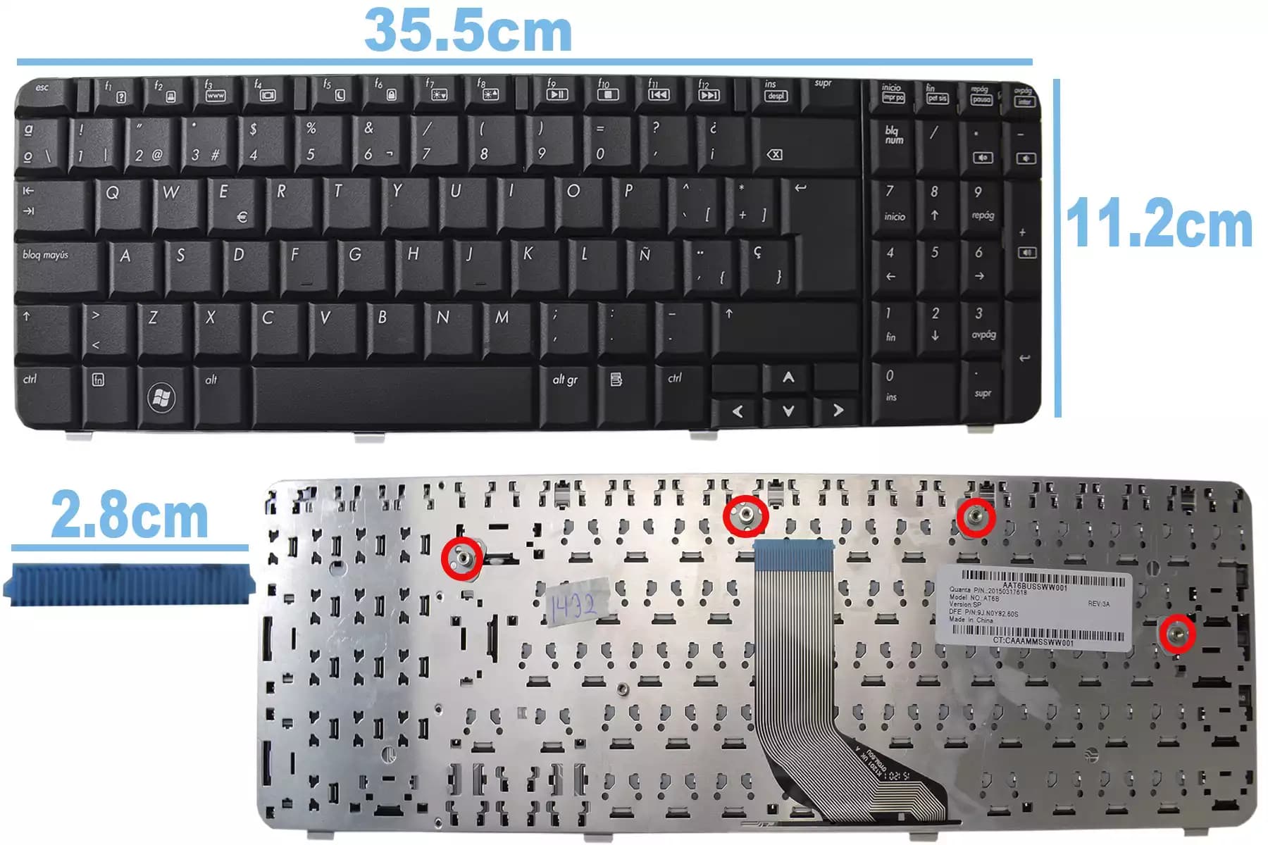 TECLADO HP CQ61 G61 SP — imagen 1
