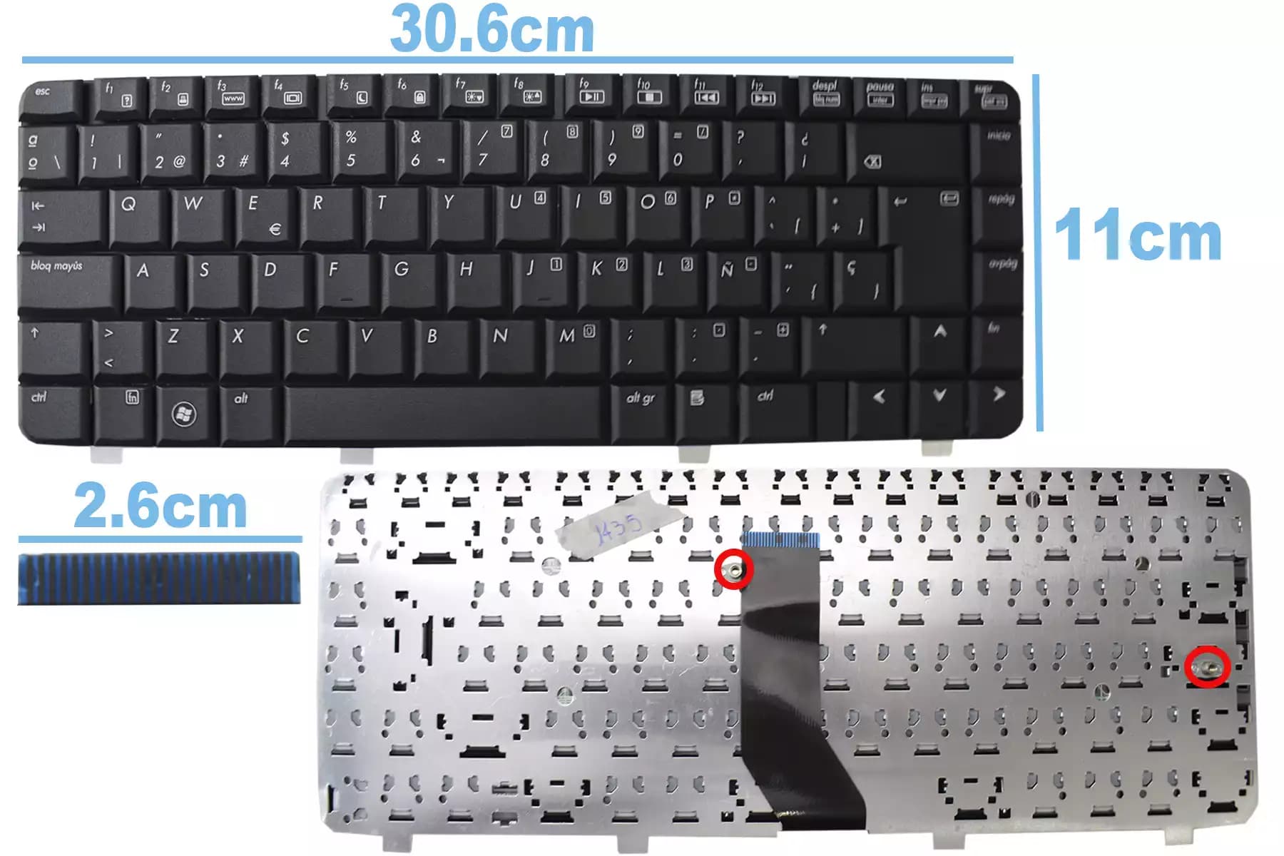 TECLADO HP DV2000 (2 SOPORTES) SP — imagen 1