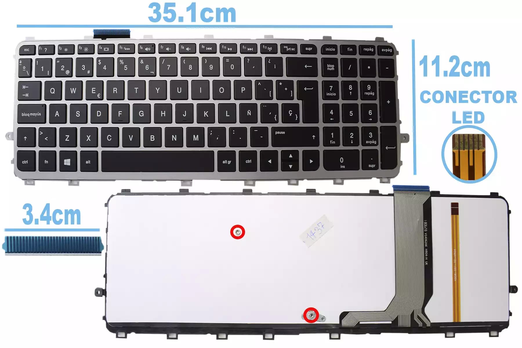 TECLADO HP ENVY 15-j 17-j 15-j002la 15-j003la 15-j004la 15-j012 CON BACKLIGTH LA — imagen 1