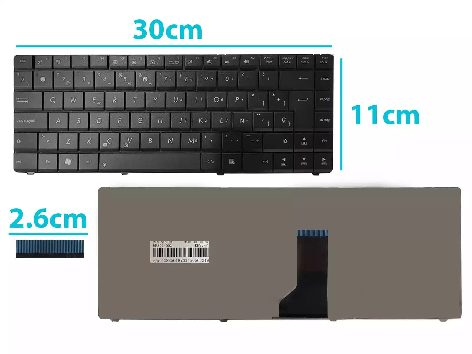 TECLADO SONY VGN-NW SIN FRAME SP — imagen 1