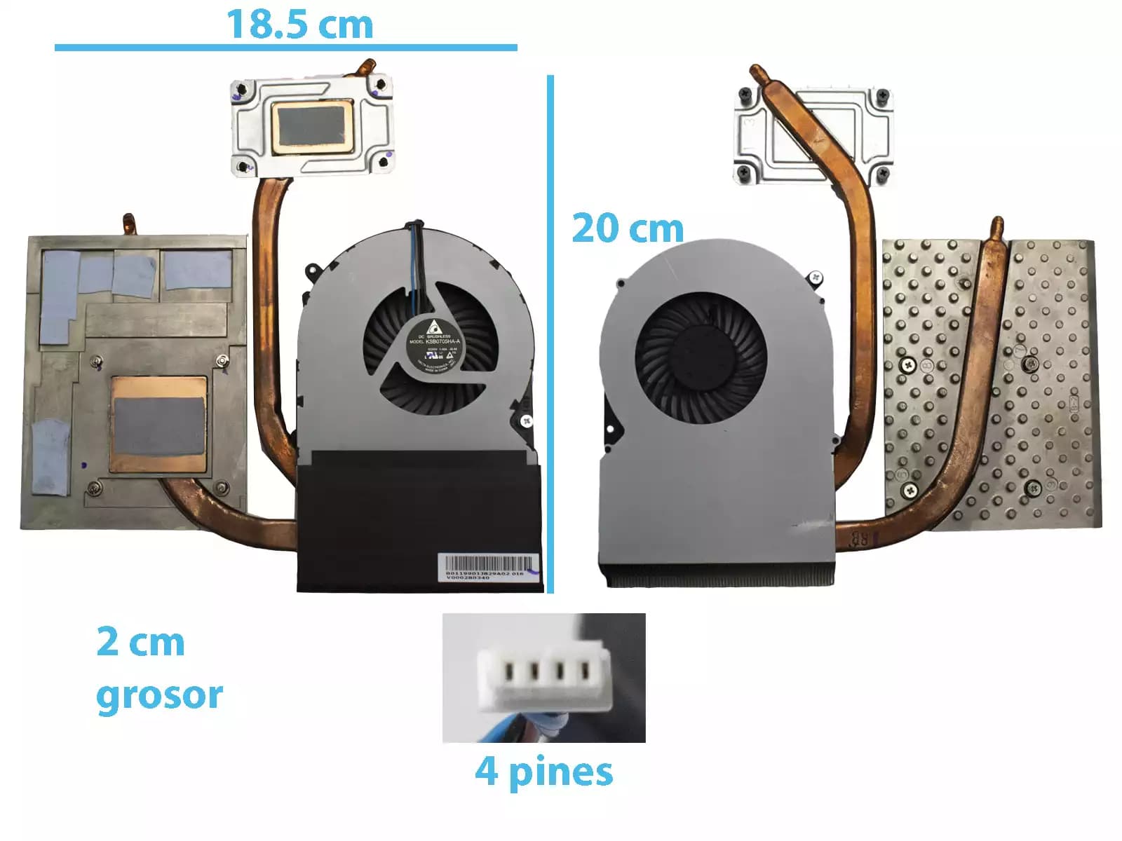 COOLER TOSHIBA KSB0705HA-A CON DISIPADOR DE CALOR — imagen 1