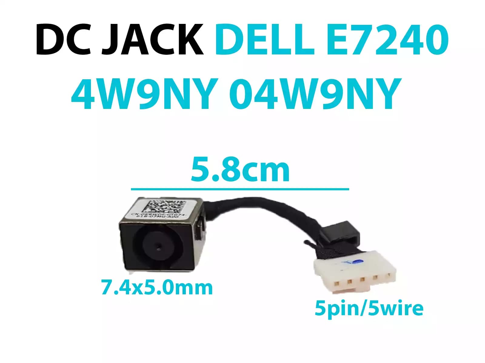DC Jack HP CQ43 CON CABLE — imagen 1