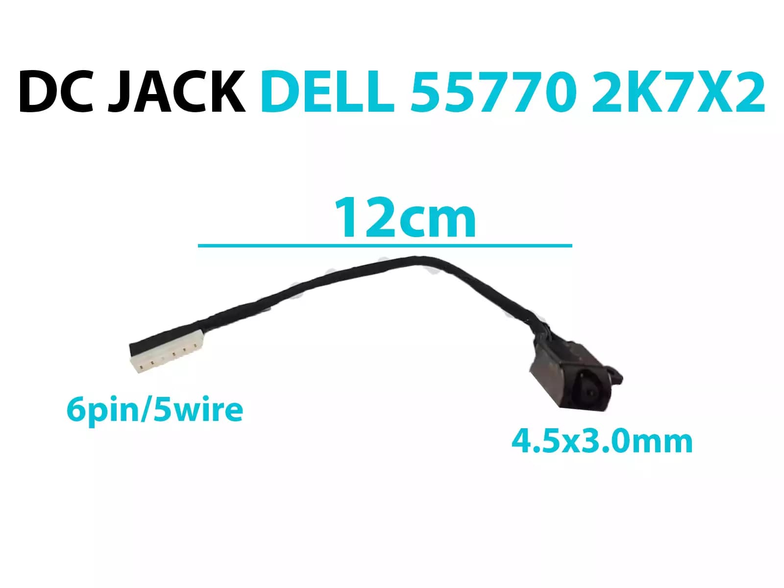 DC Jack HP G6T CON CABLE — imagen 1
