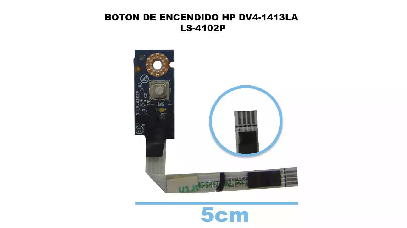 BOTON DE ENCENDIDO HP DV4-1413LA LS-4102P — imagen 1
