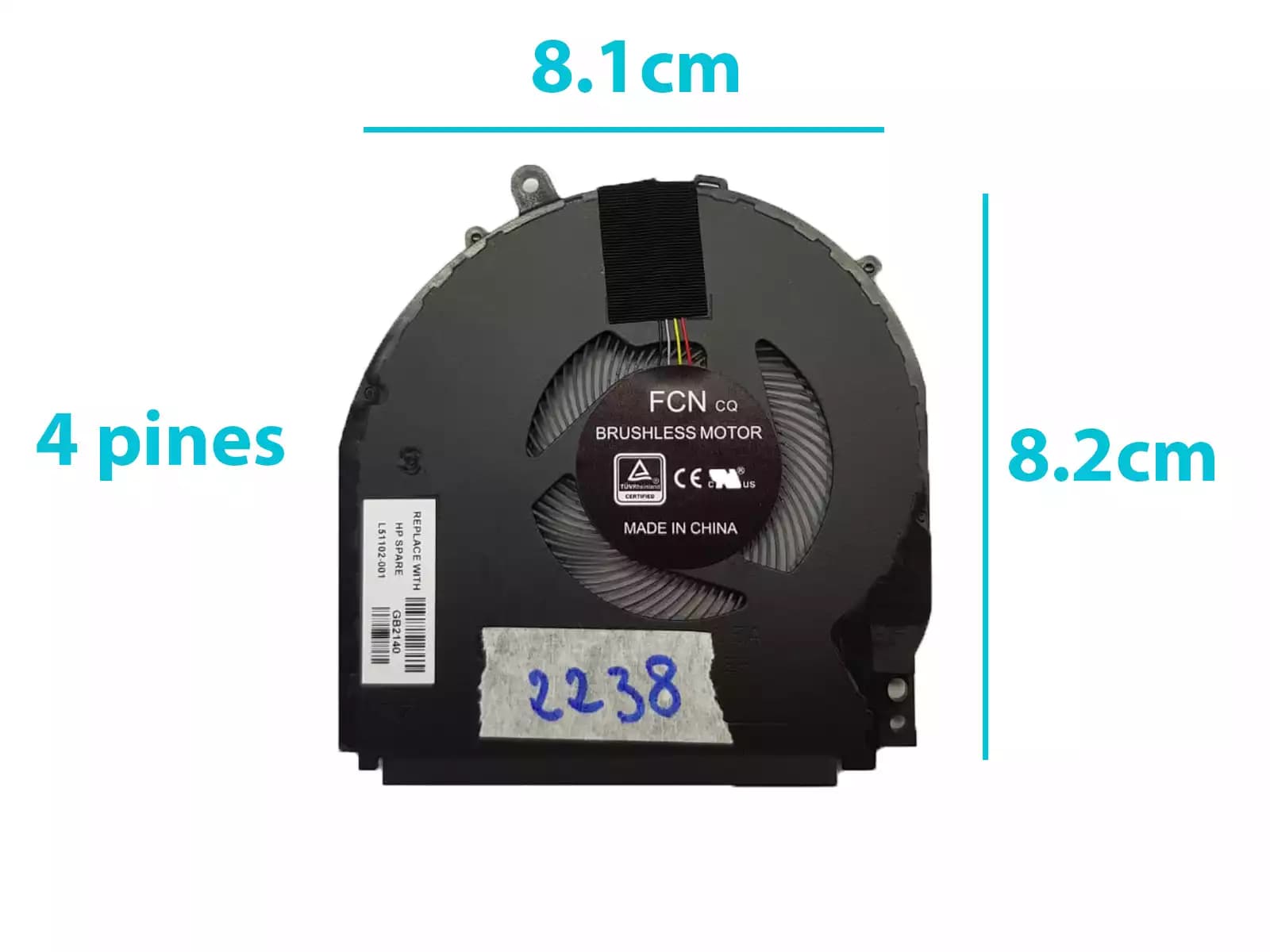 COOLER HP 15-CC 15-CC708TX 15-CC715TX 15-CC710TX TPN-Q191 927918-001 G71 NFB80A05H-003 FSFTB5M 927918-001 (4 LINES) — imagen 1