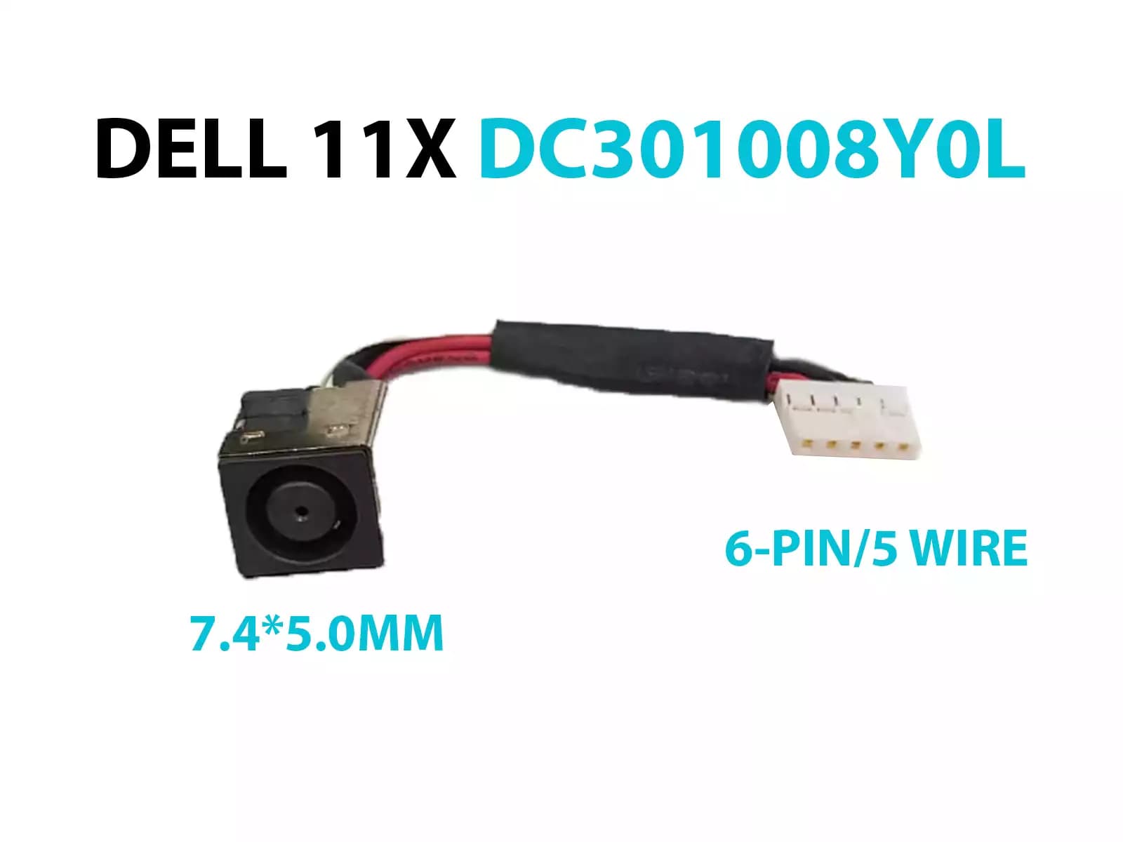 DC JACK DELL 11X DC301008Y0L CON CABLE — imagen 1
