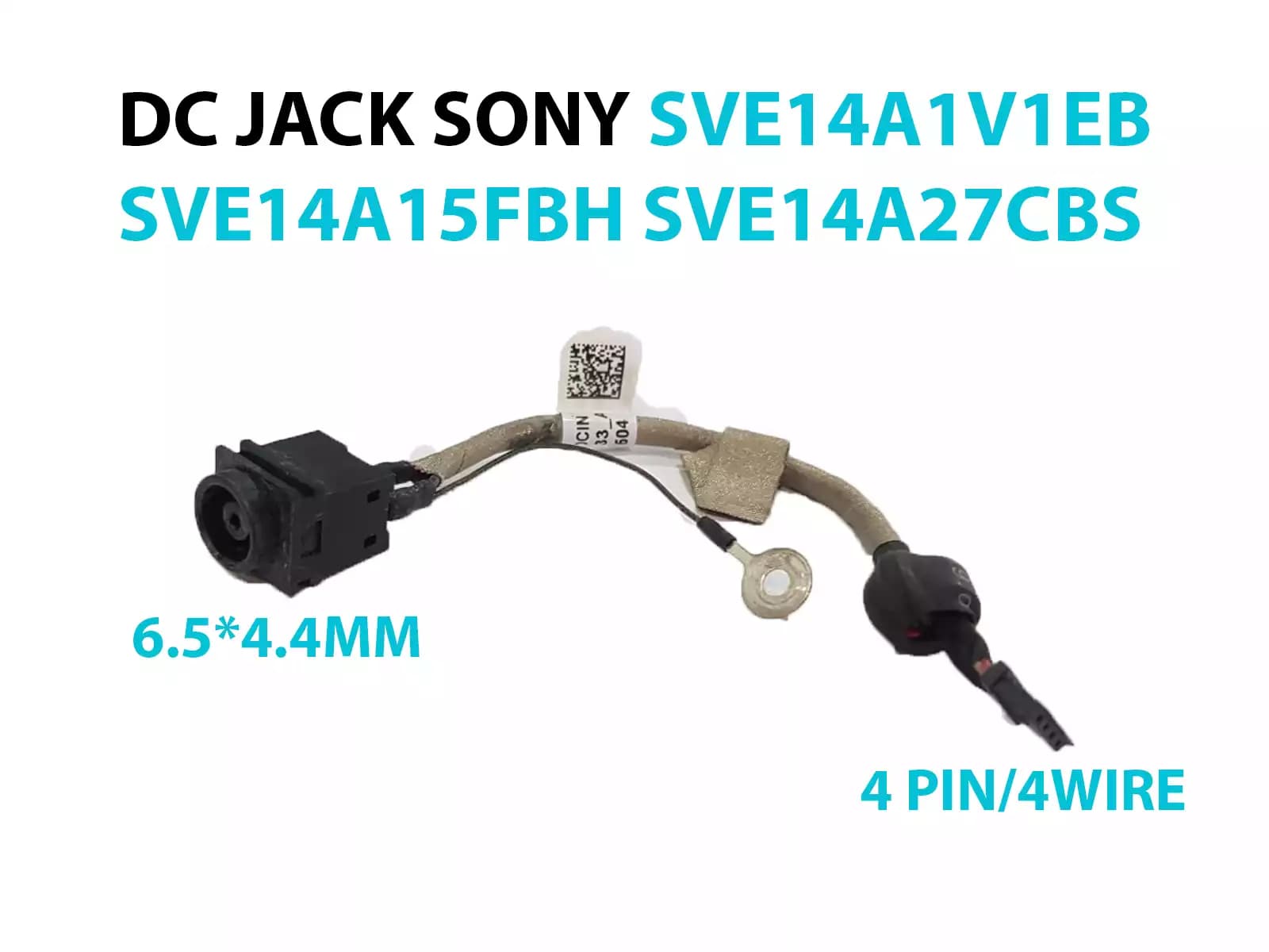DC JACK SONY SVE14A1V1EB SVE14A15FBH SVE14A27CBS CON CABLE — imagen 1