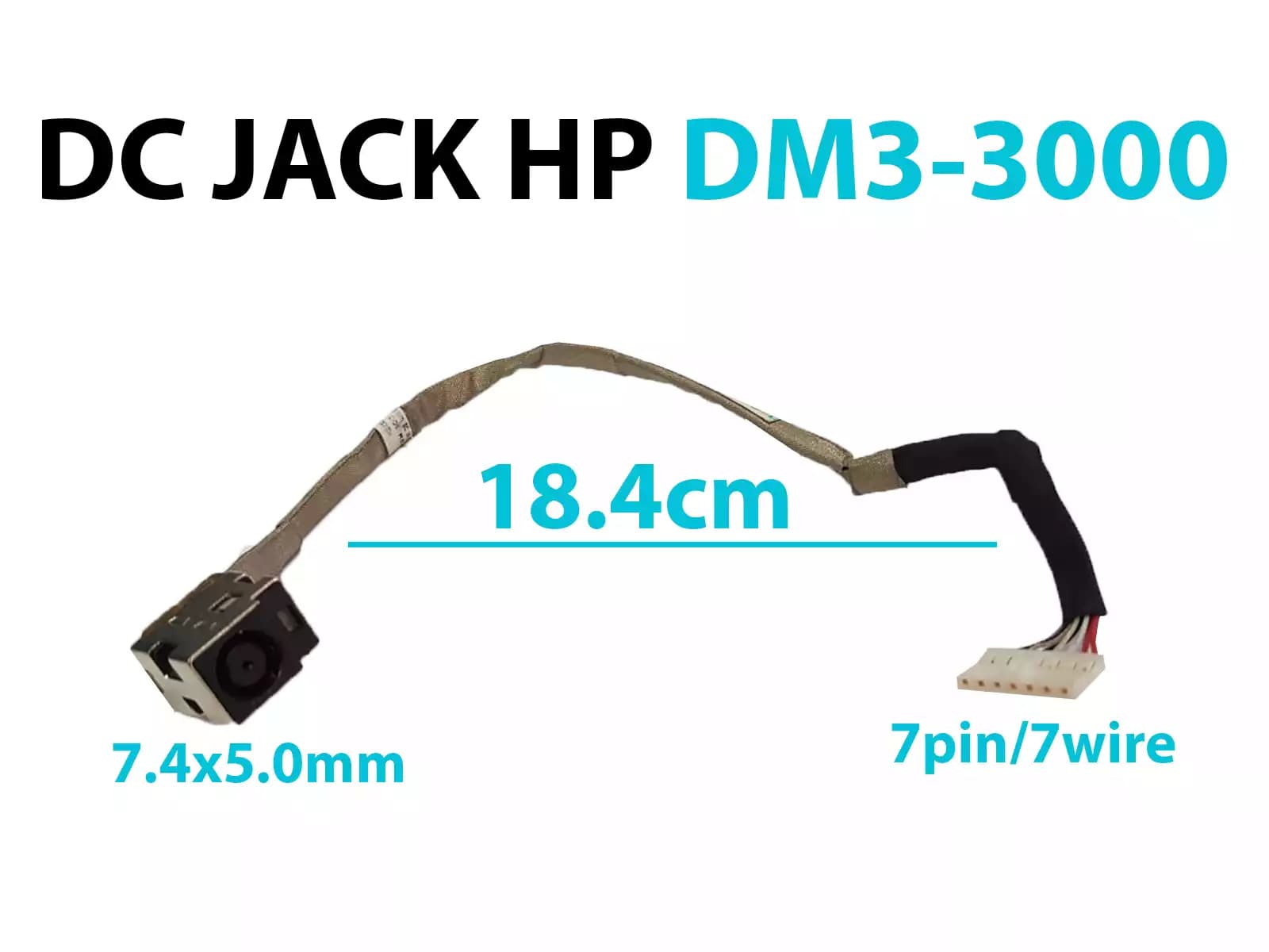 DC JACK HP DM3-3000 DM3-3012NR CON CABLE — imagen 1