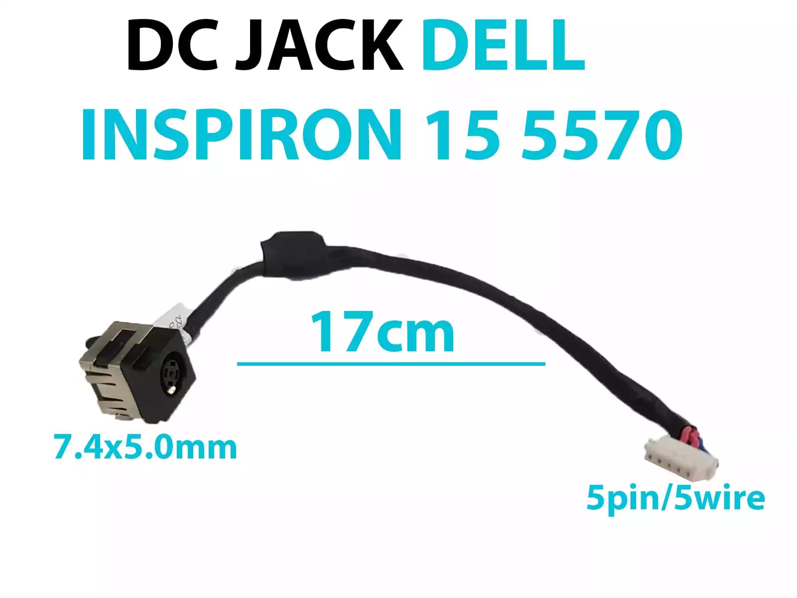 DC JACK DELL INSPIRON 15 5570-6080 CON CABLE — imagen 1