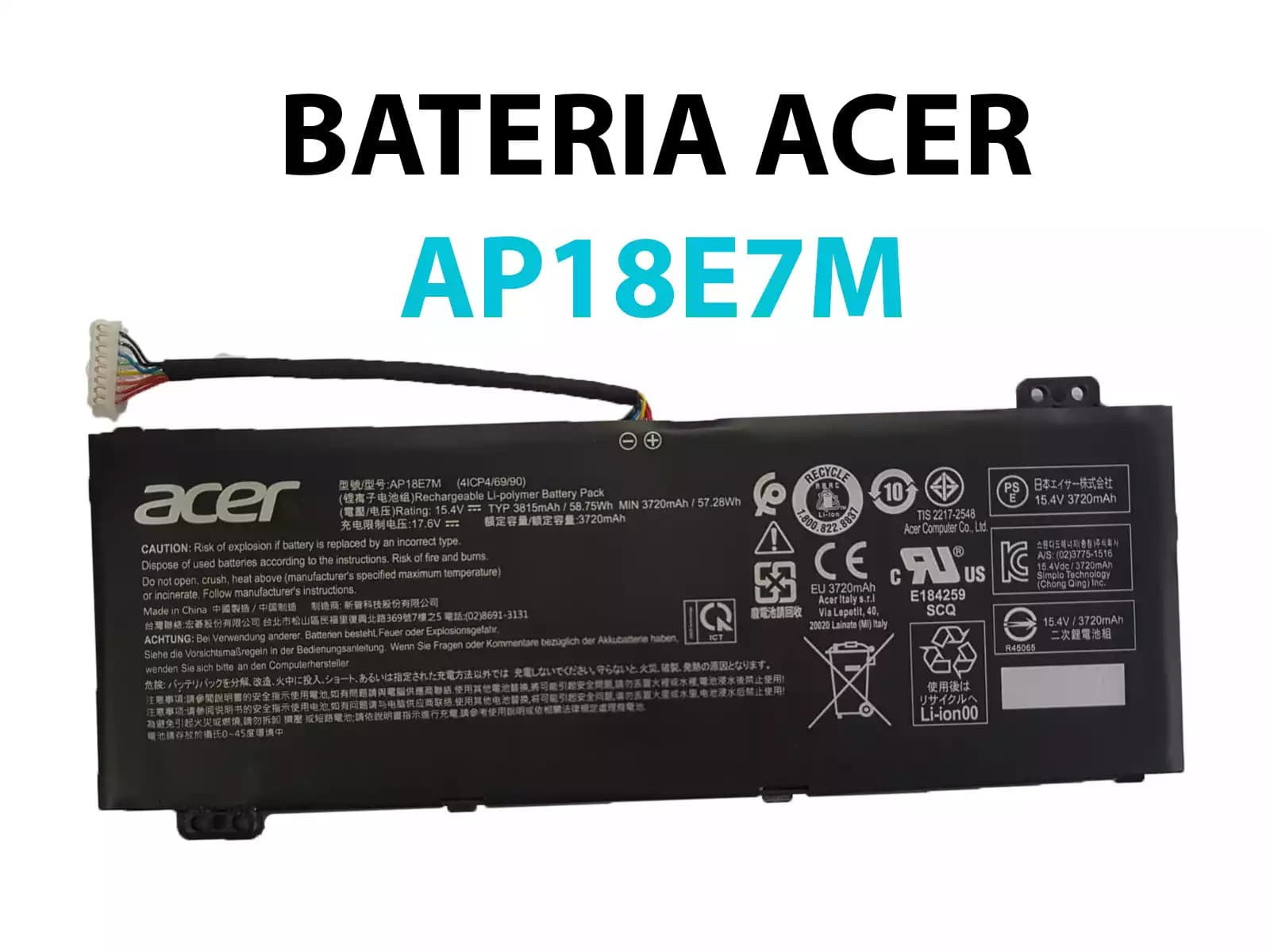 BATERIA ACER AP18E7M INTERNA *ORIGINAL* — imagen 1