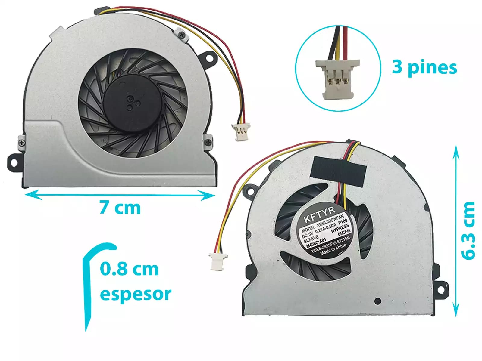 COOLER DELL INSPIRON 15-5000 5447 5542 5543 5545 5547 5548 5441 5442 5443 5445 5447 5448 CPU CN-03RG4 (3 LINES) — imagen 1