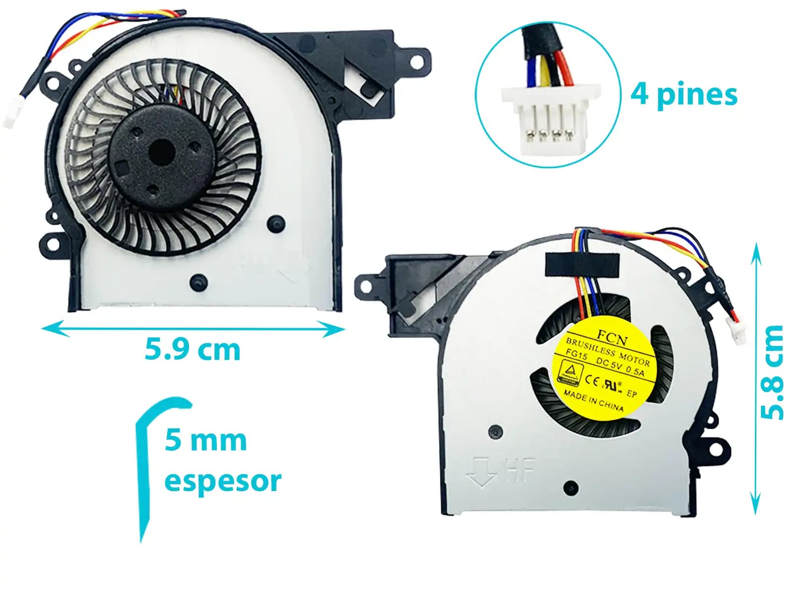 COOLER HP X360 13-S 023.1003B.0001 13-S128NR 13-S192NR 13-S060SA 13-S120NR DFS400705PU0T 809825-001 (4 LINES) — imagen 1