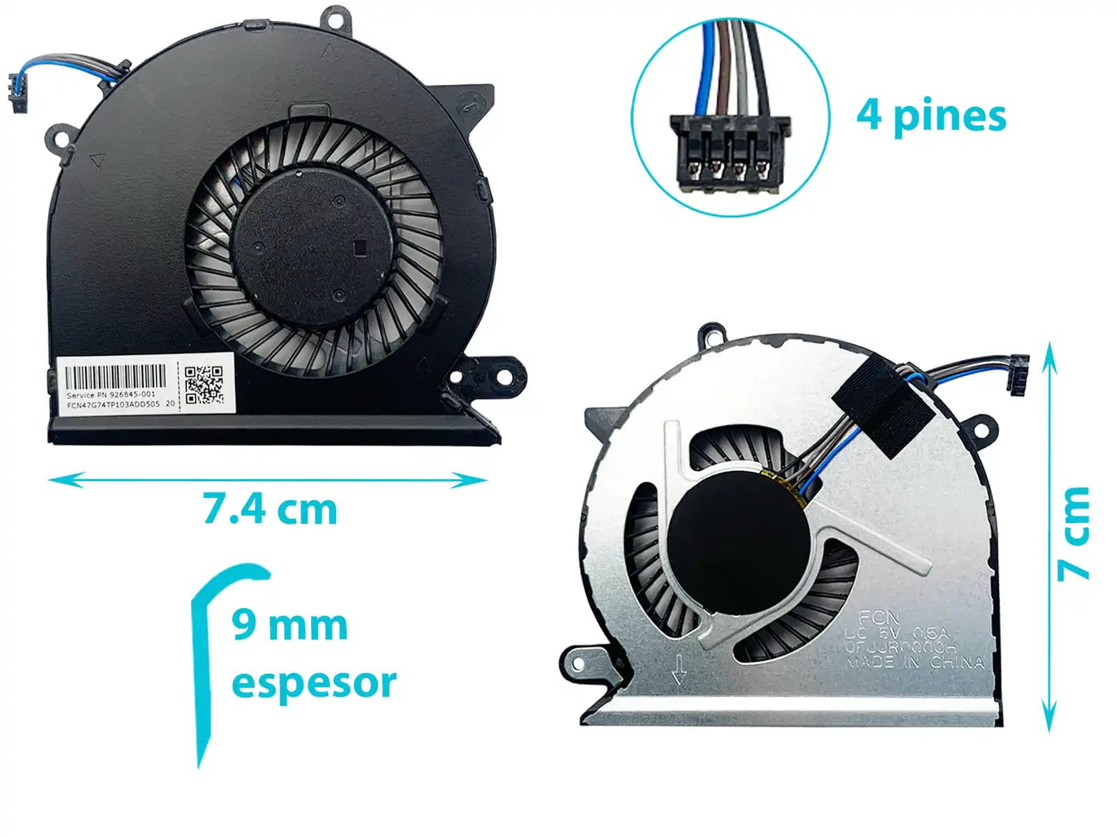 COOLER HP 15-CD 15-CC 15T-CC 15Z-CD 15-CD000AX 15-CD000TX 15-CD000WM 15-CC000 926845-001 NS85B00-16K12 (4 LINES) — imagen 1