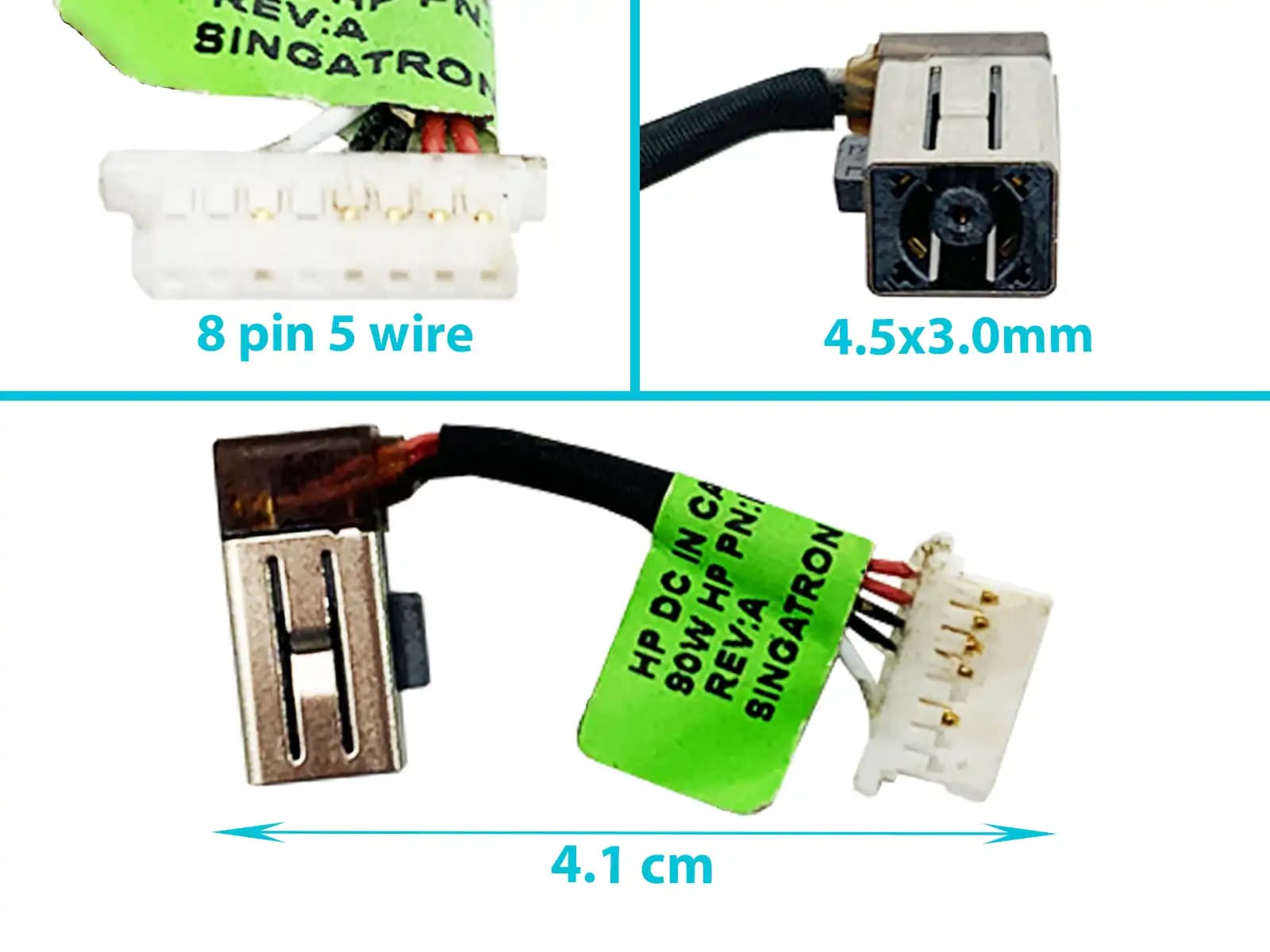 DC JACK HP X360 11 G3 EE 11 G5 EE L37038-S5 /L73499-S43 L43786-001 13-BD 13-BD0063DX CON CABLE — imagen 1