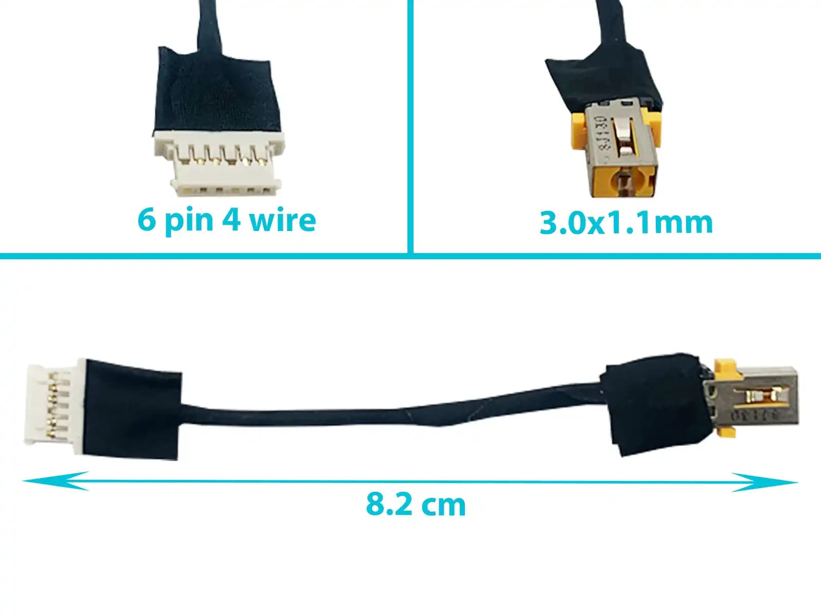 DC JACK ACER SPIN 5 SP513-52N SP513-52N-82MP 450.0CR04.001 50.GR7N1.005 CON CABLE — imagen 1