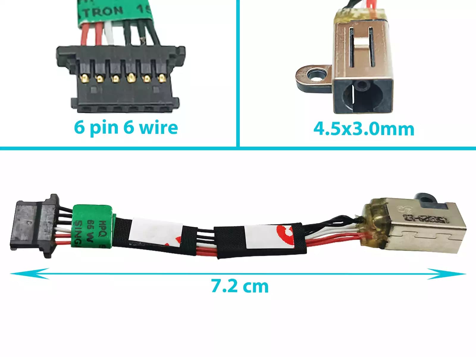 DC JACK HP PRO X2 612 1011 G1 775490-FD1 775490-SD1 CON CABLE — imagen 1