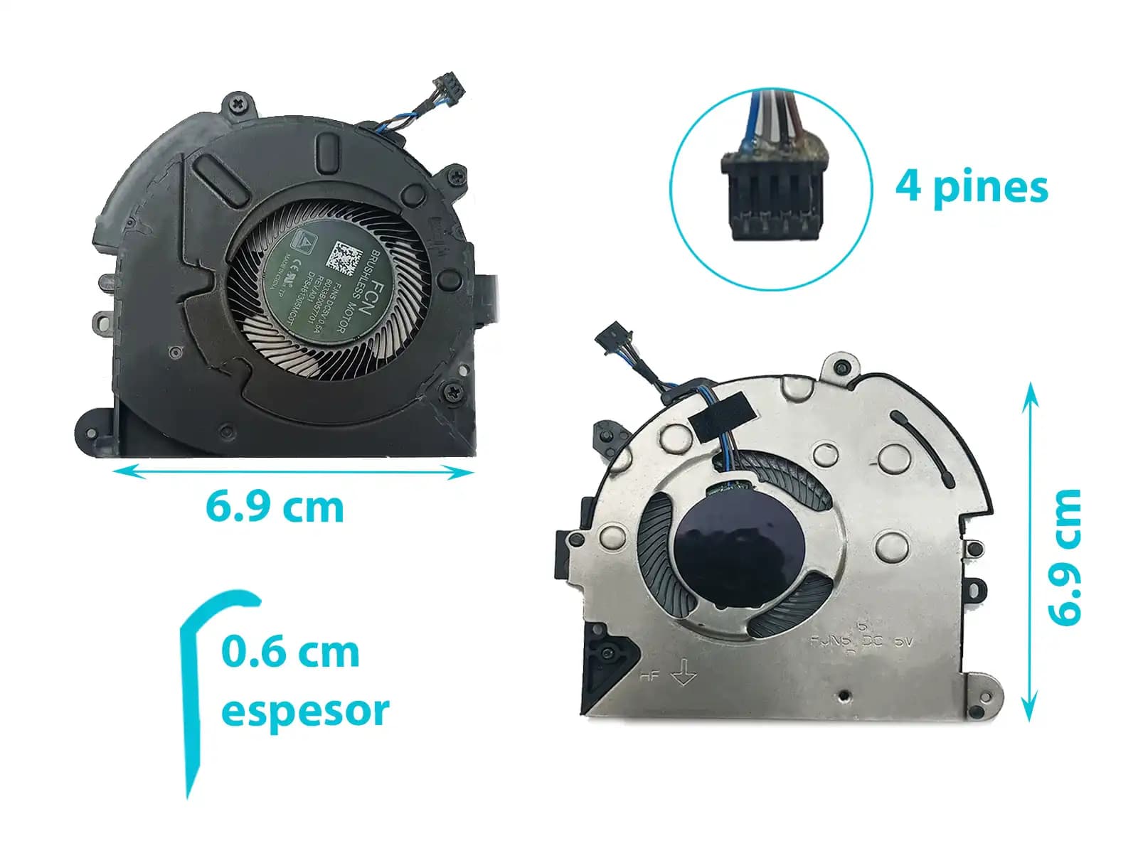 COOLER HP 830G5 830 G5 L13679-001 6033B0057601 FJN5 6033B0057701 DFS481305MC0T NS85C07-17D0 (4 LINES) — imagen 1