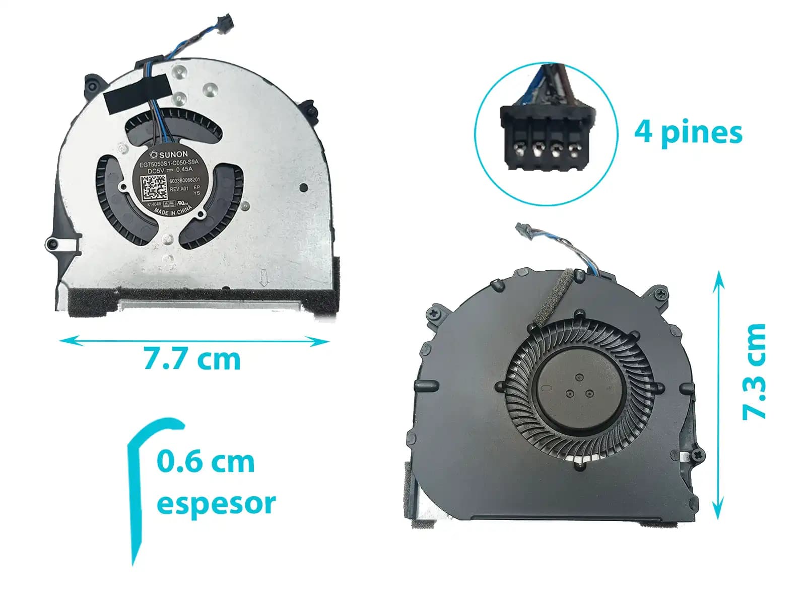 COOLER HP 640 G4 645 G4 HSN-I14C L09535-001 EG75050S1-C050-S9A (4 LINES) — imagen 1