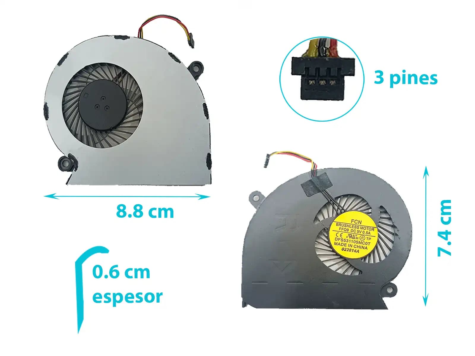 COOLER TOSHIBA S55T-B S55T-B5150 S55T-B5335 S55T-B S55T-B5233 S55T-B5273 S55T-B5282 S55T-B5260 S55T-B5233 (3 LINES) — imagen 1