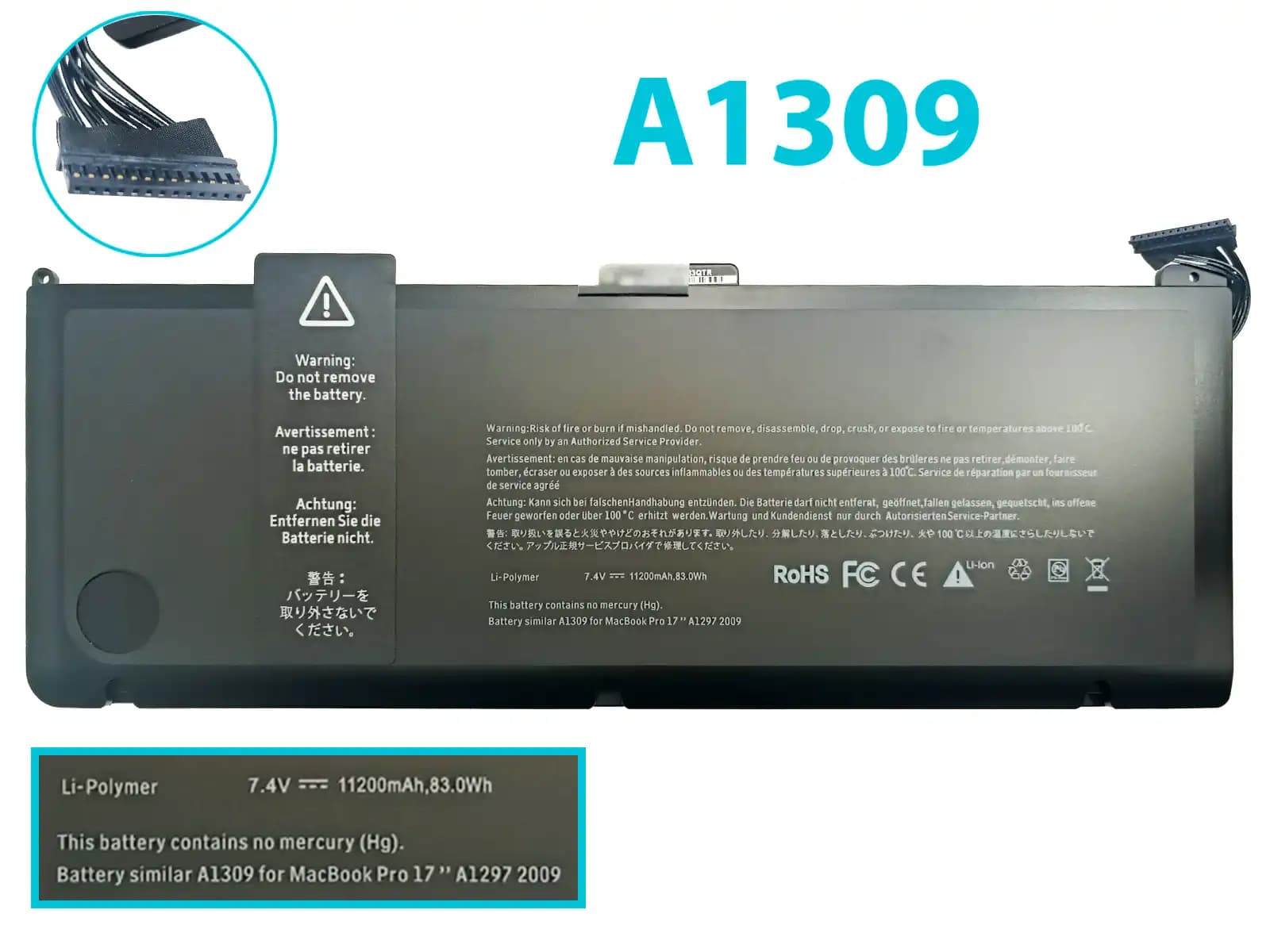 BATERIA APPLE MACBOOK A1309 YEAR 2010 — imagen 1
