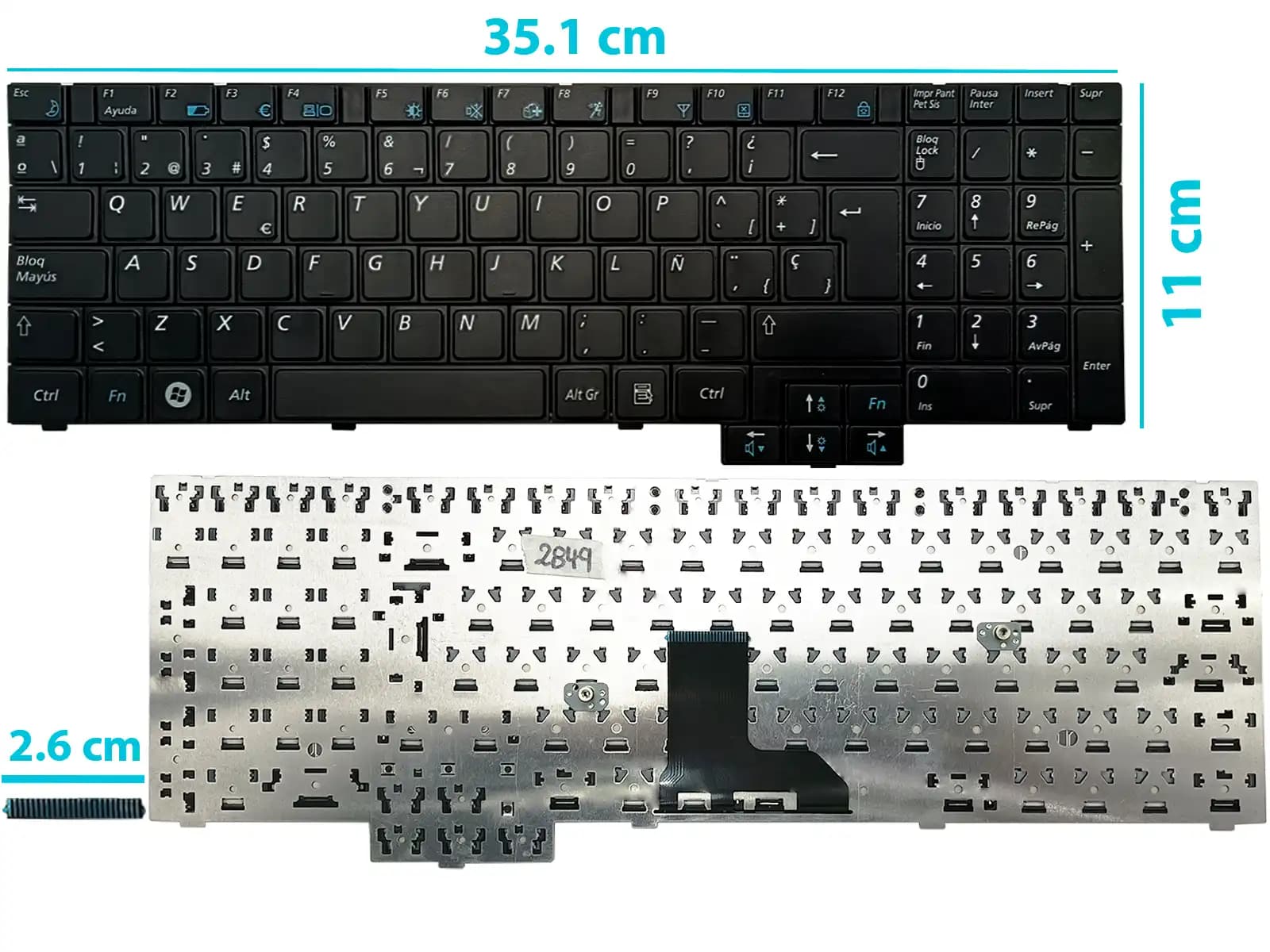 TECLADO SAMSUNG R620 R528 R530 R540 NP-R620 R525 NP-R525 R517 R523 RV508 NUMÉRICO SP — imagen 1