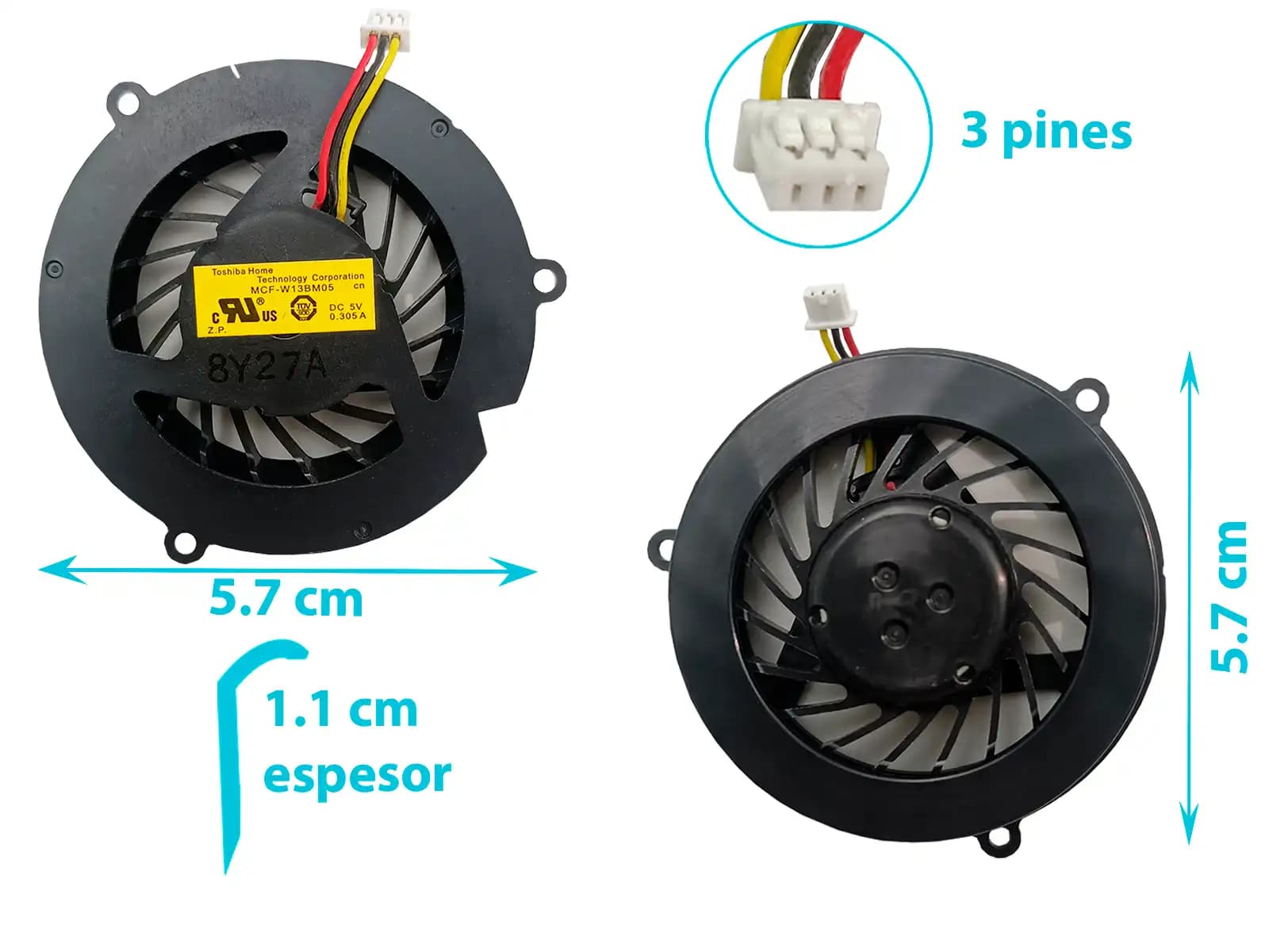 COOLER HP CQ60 CQ50 CQ70 G50 G60 G70 REDONDO (3 LINES) — imagen 1