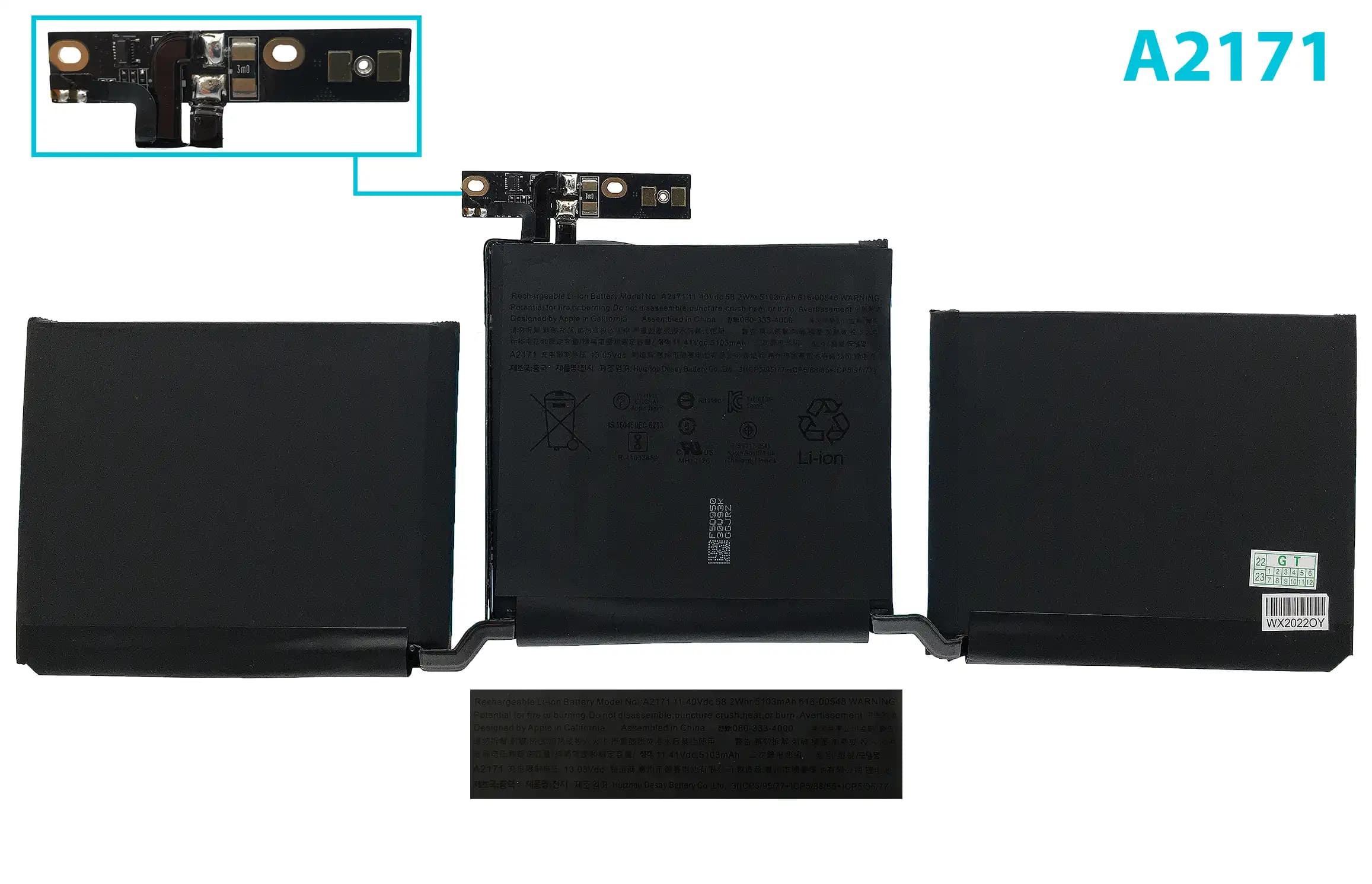 BATERIA APPLE MACBOOK PRO A2159 A2171 INTERNA *ORIGINAL* — imagen 1
